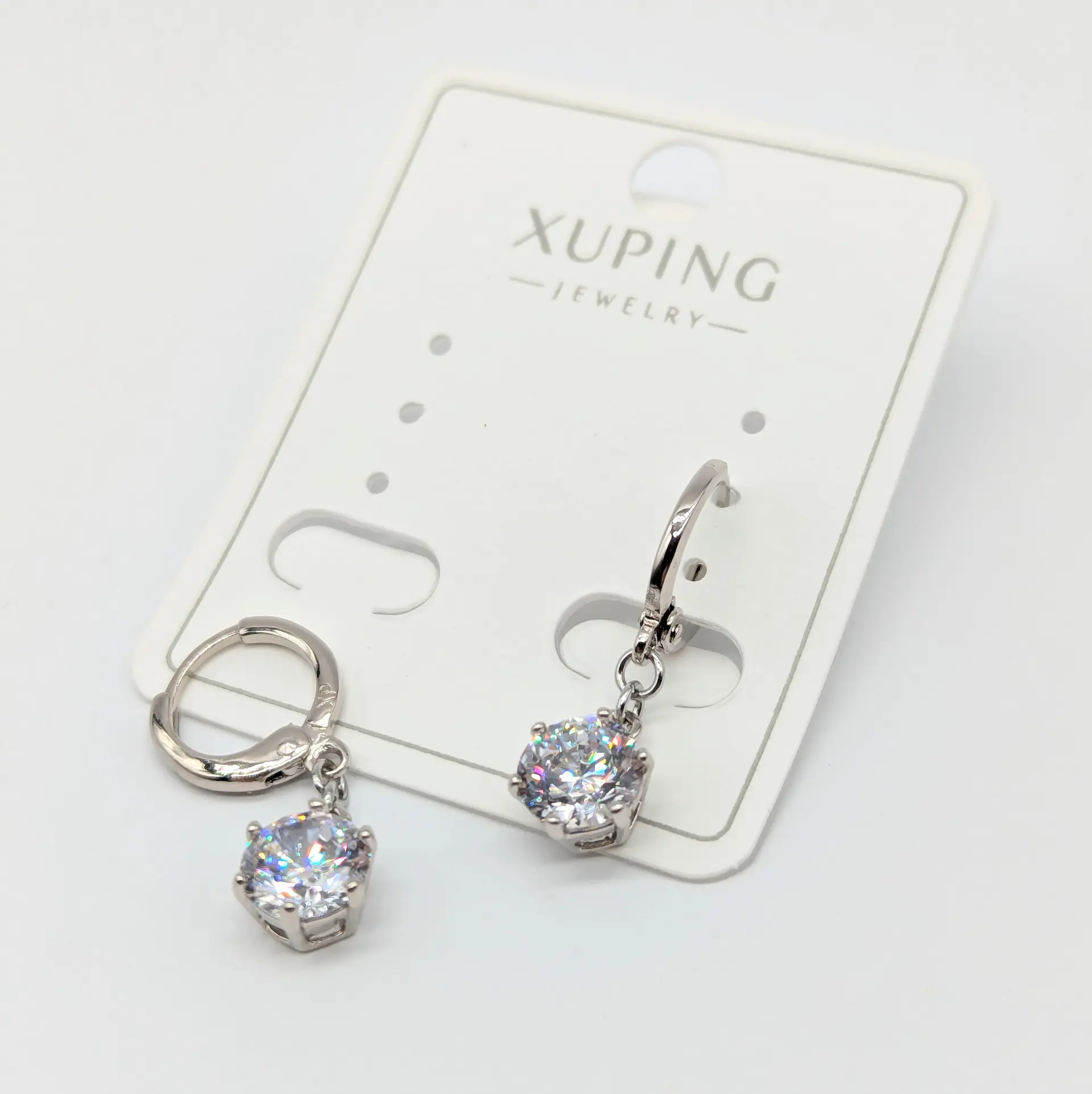 Сережки Xuping «Кристальна іскра», 0.7*2.3 см