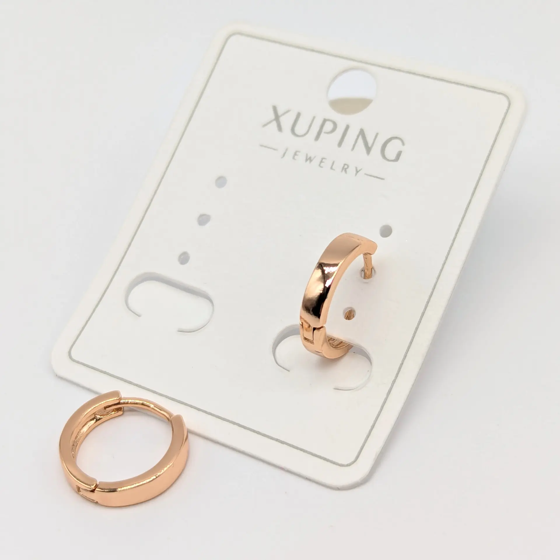 Сережки Xuping 18к «Золота гладь», 0.3*1.2 см