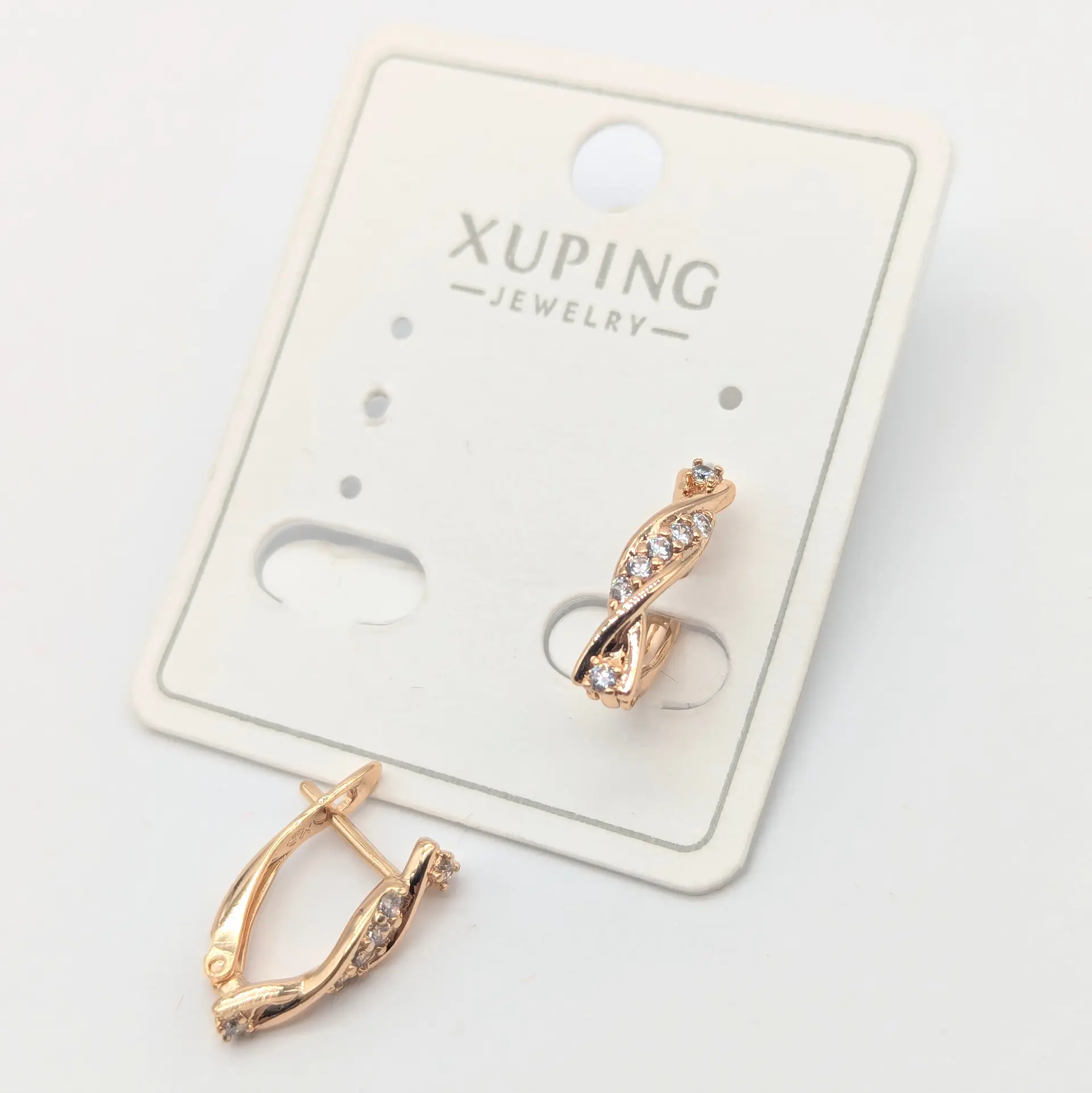Сережки Xuping 18к «Золотий Лист», 04*1.5 см