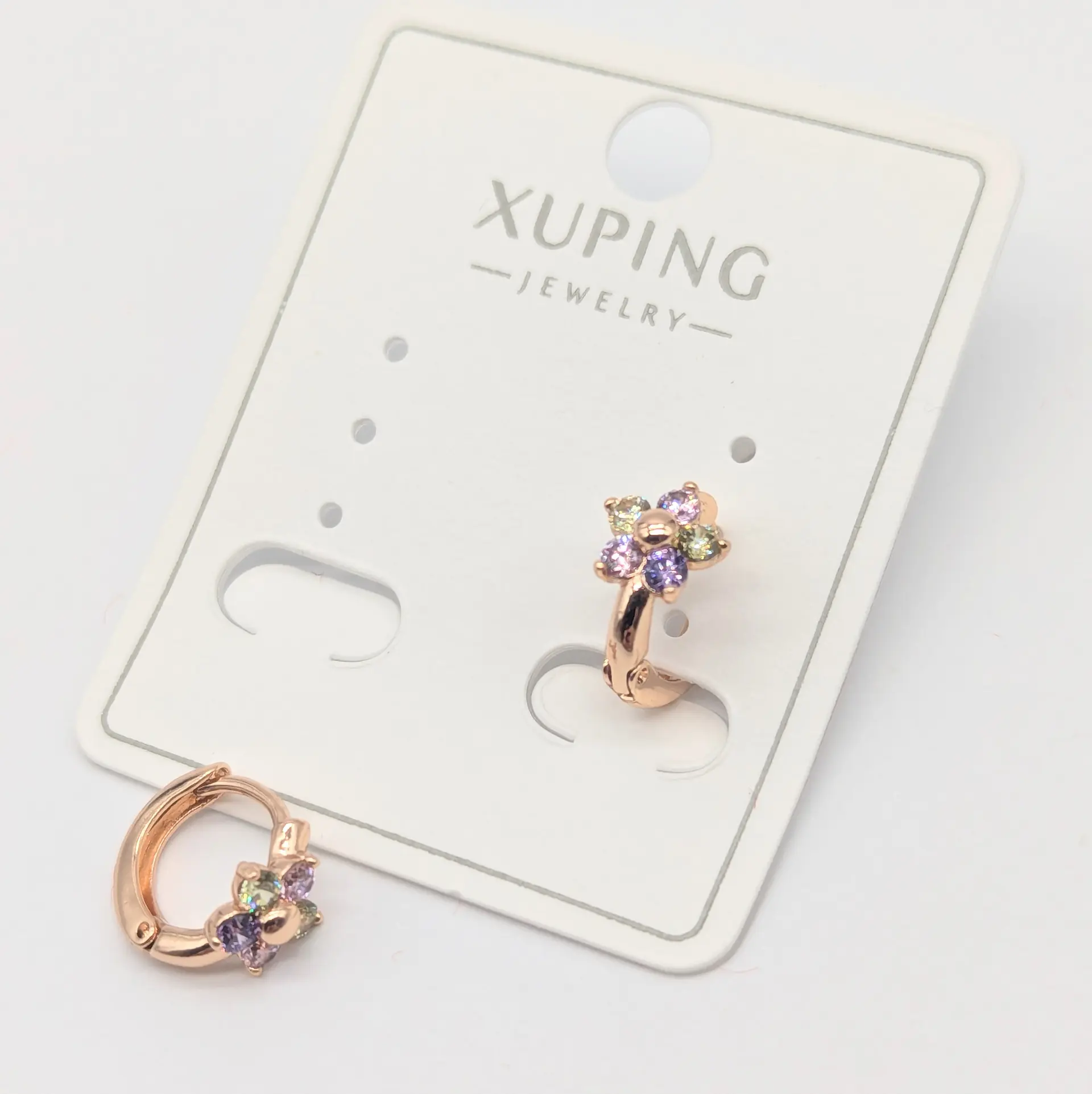 Сережки Xuping 18к «Квітка Ніжності», 0.7*1.1 см