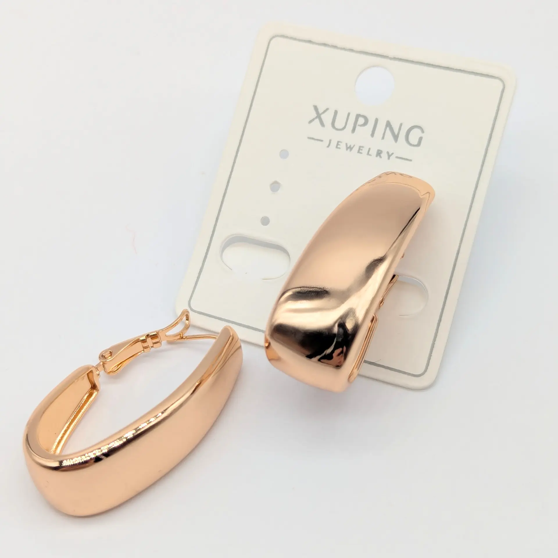 Сережки Xuping 18к «Золота Хвиля», 1.2*3.3 см