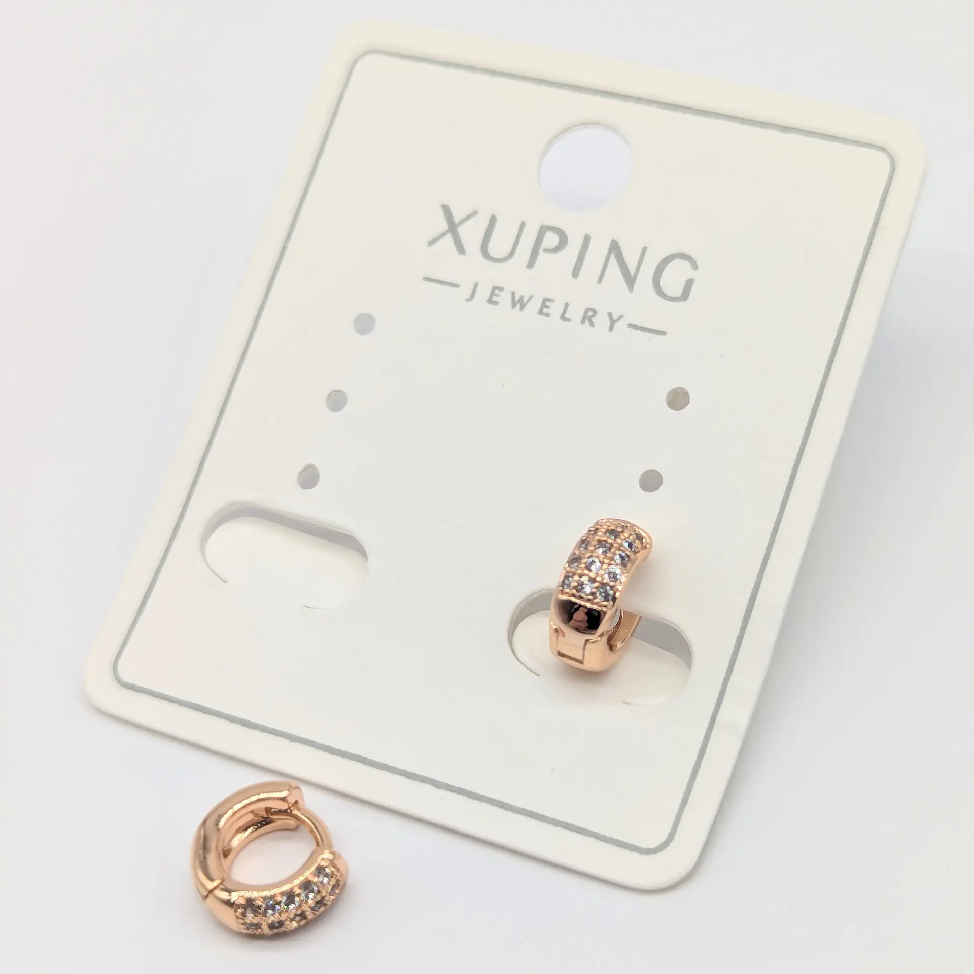 Сережки Xuping 18к «Золотий Акцент», 0.3*0.8 см