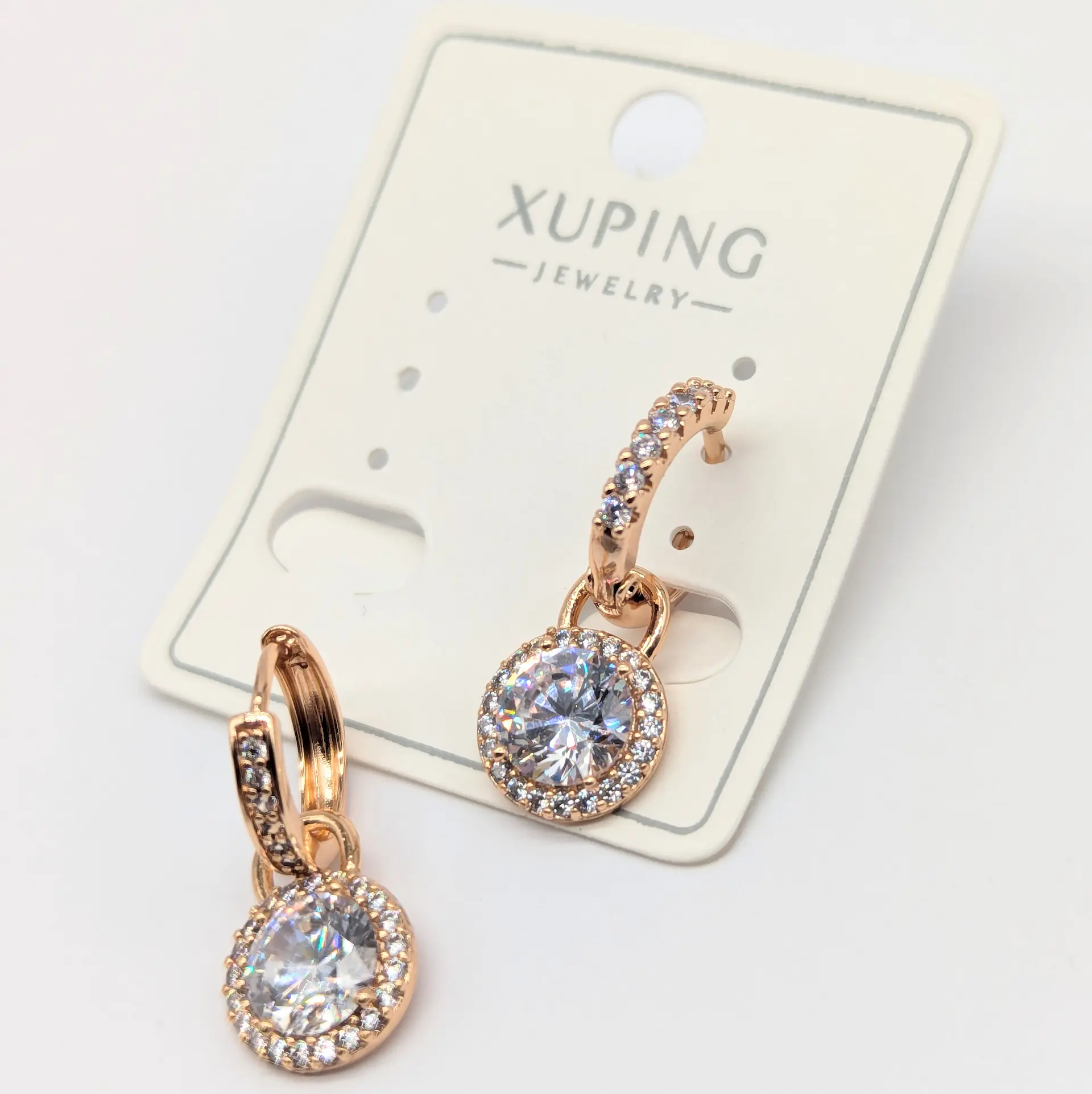 Сережки Xuping 18к «Сяйво Орбіти», 1*2.2 см