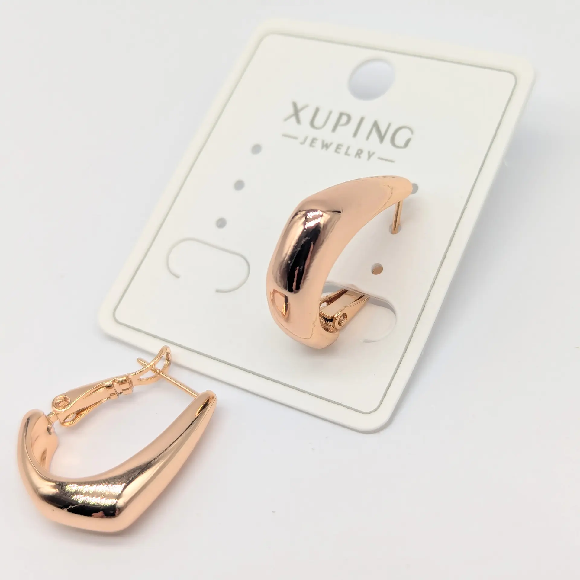 Сережки Xuping 18к «Золотий Півмісяць», 0.6*2.1 см