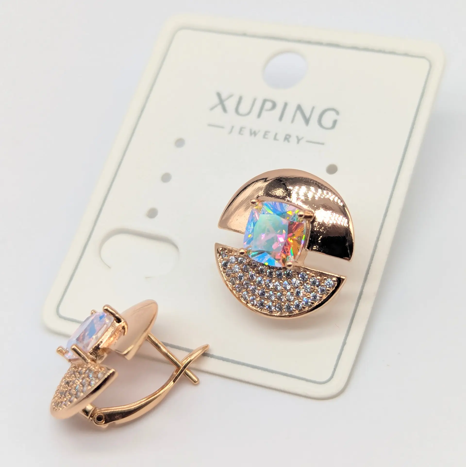 Сережки Xuping 18к «Перламутрове Сяйво», 1.6*1.6 см