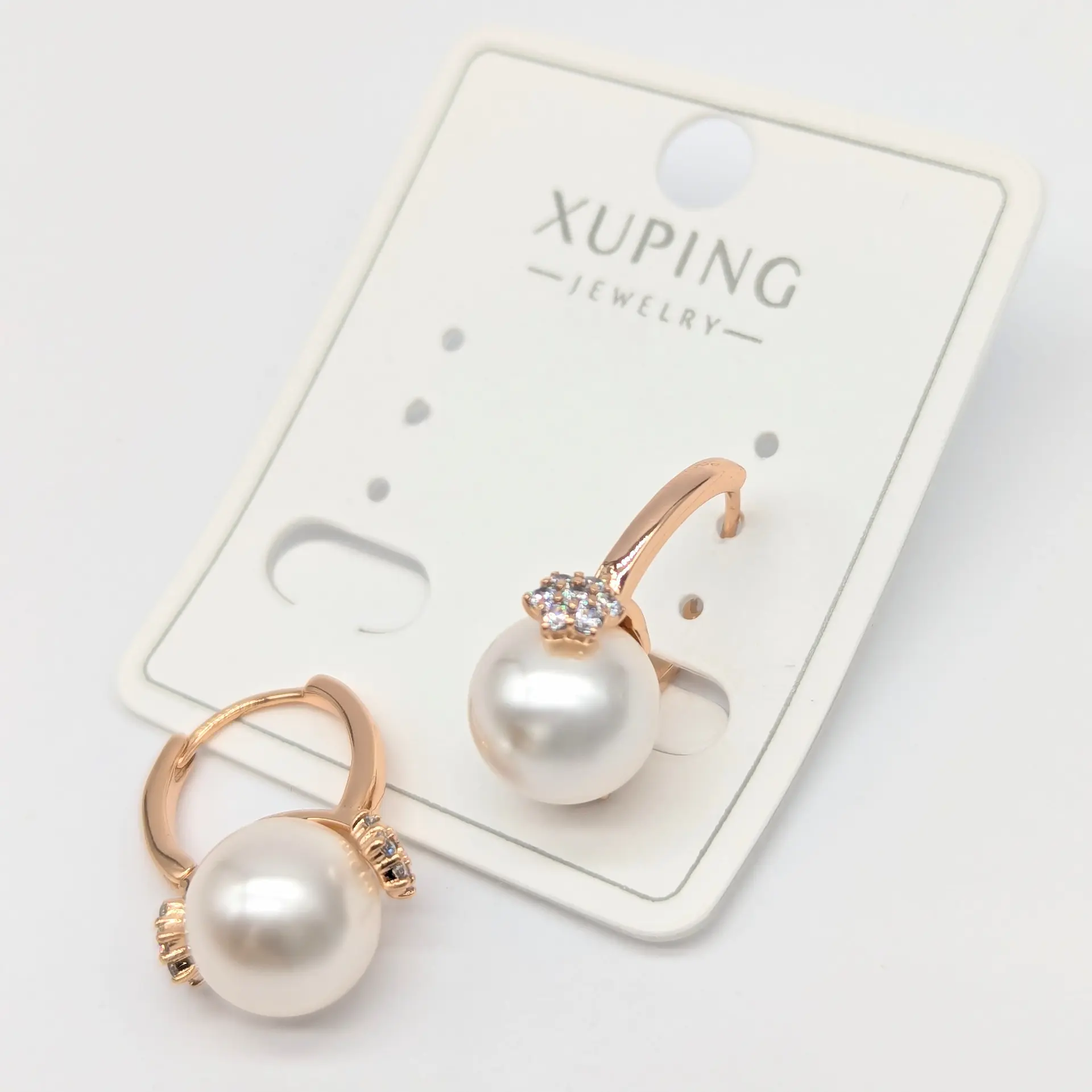 Сережки Xuping 18к «Перлинна Ніжність», 1*2.2 см