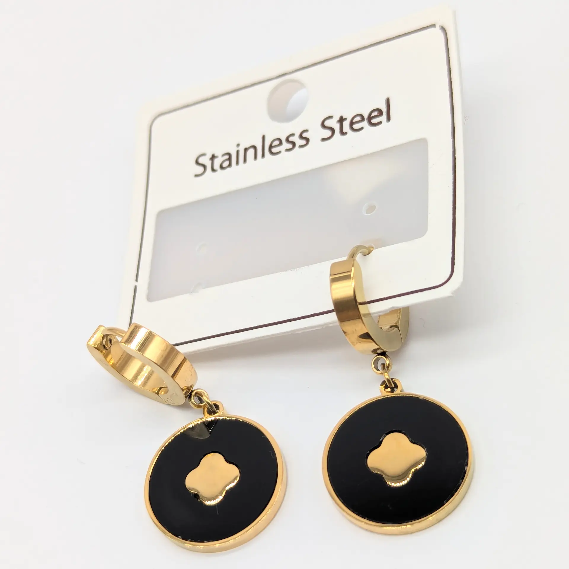 Серьги Stainless Steel ЛЗ «Золотой Контур», 1.6*3.1 см