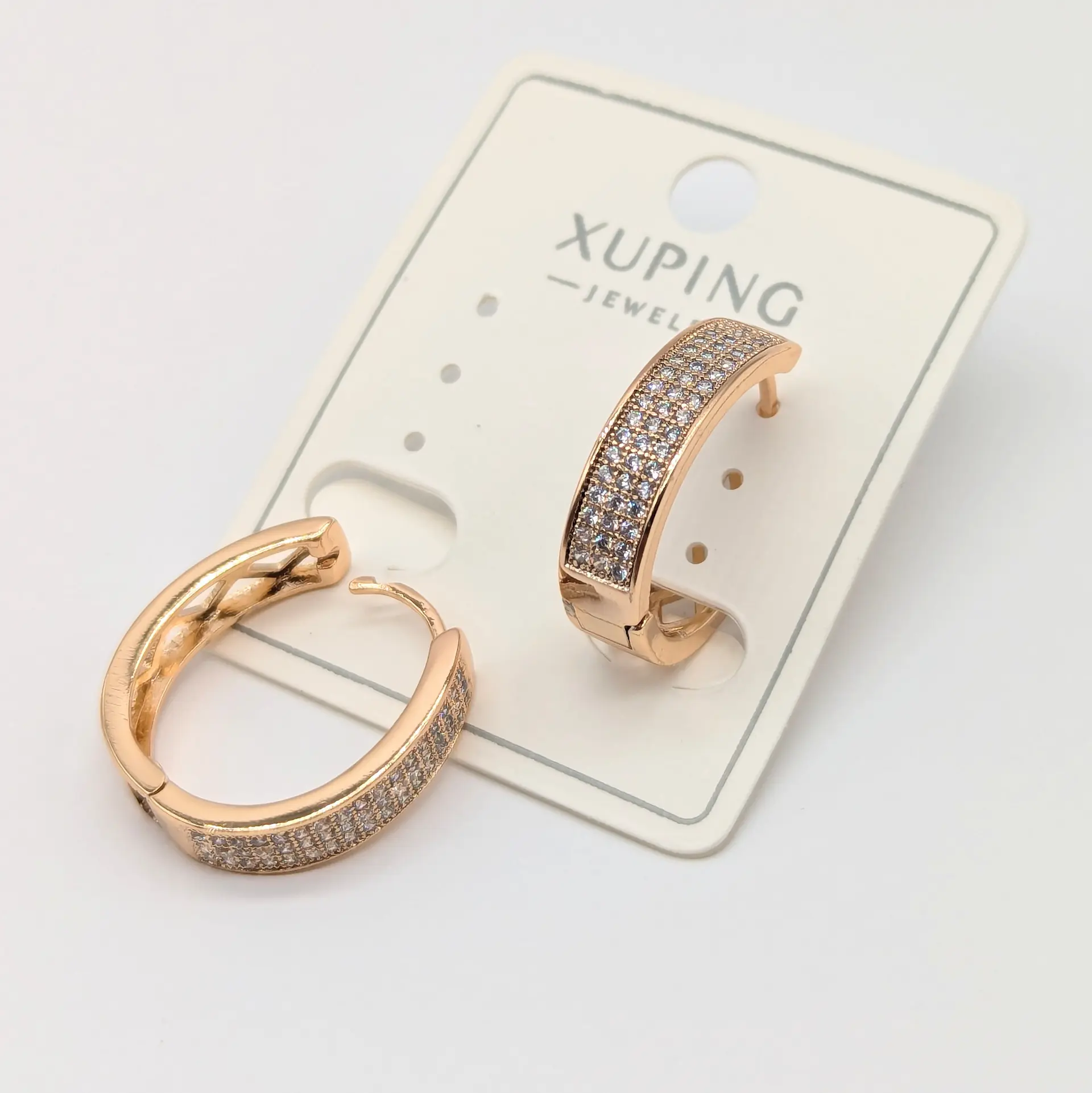 Сережки Xuping 18к «Золоте Сяйво», 0.5*2.1 см