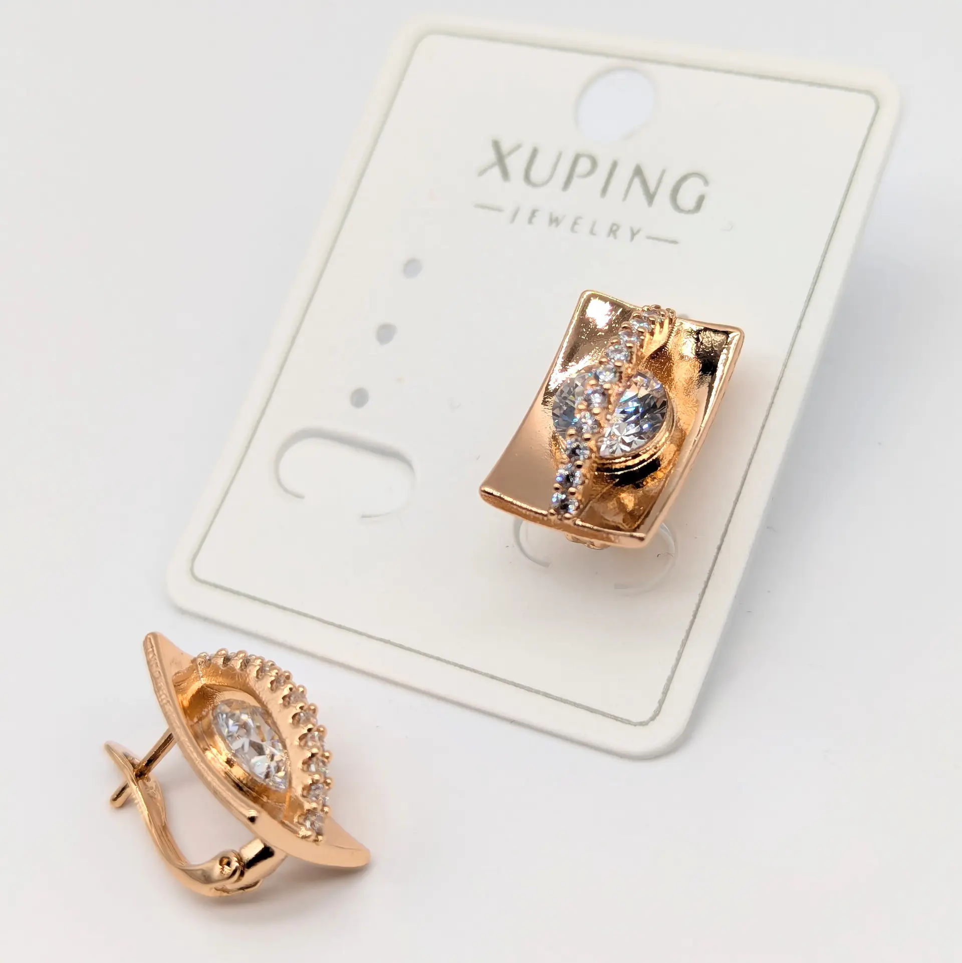 Сережки Xuping 18к «Золотий Акцент», 1*1.6 см