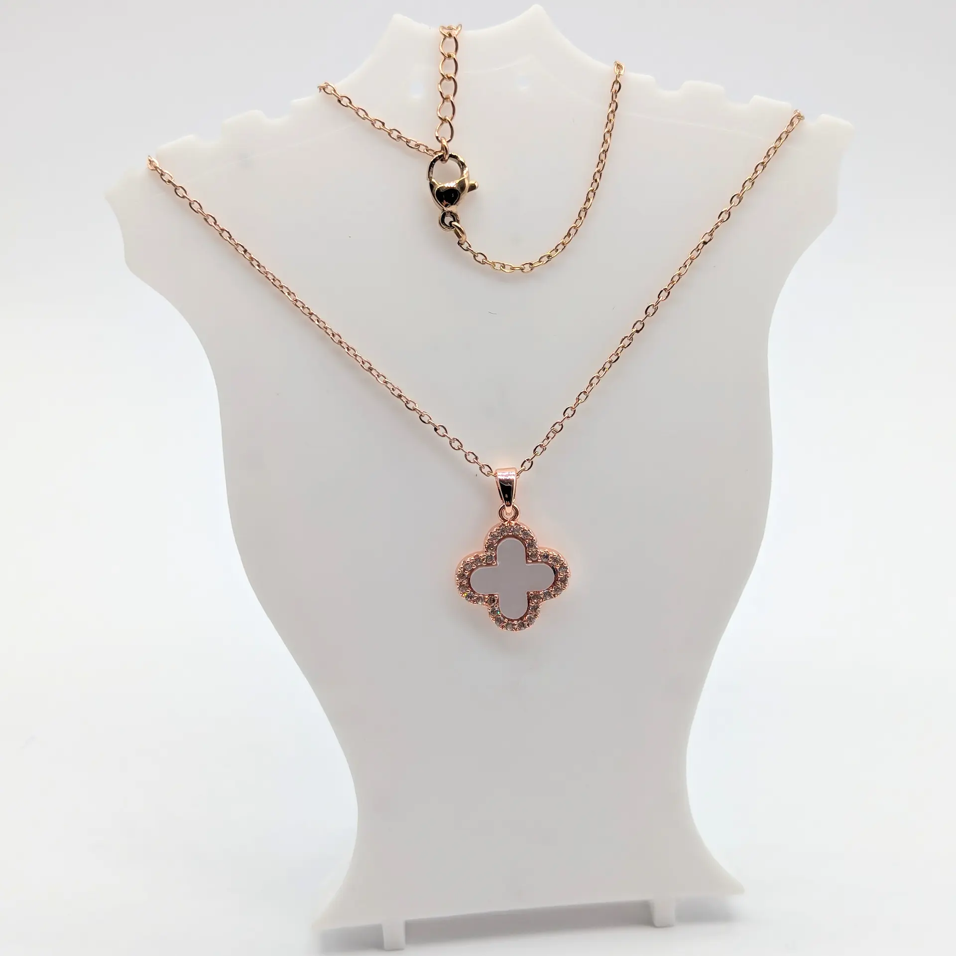 Ланцюжок Stainless Steel, РЗ «Рожеве Сяйво Клевера», 41+5 см