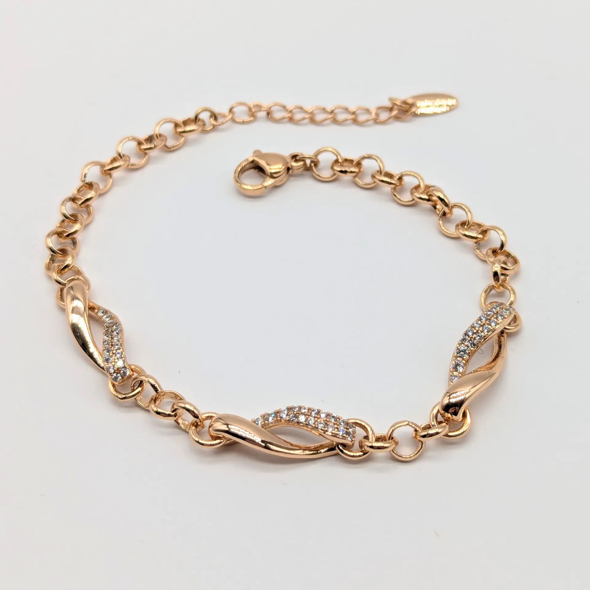 Браслет Xuping 18к «Золоті Хвилі», 17+3 см