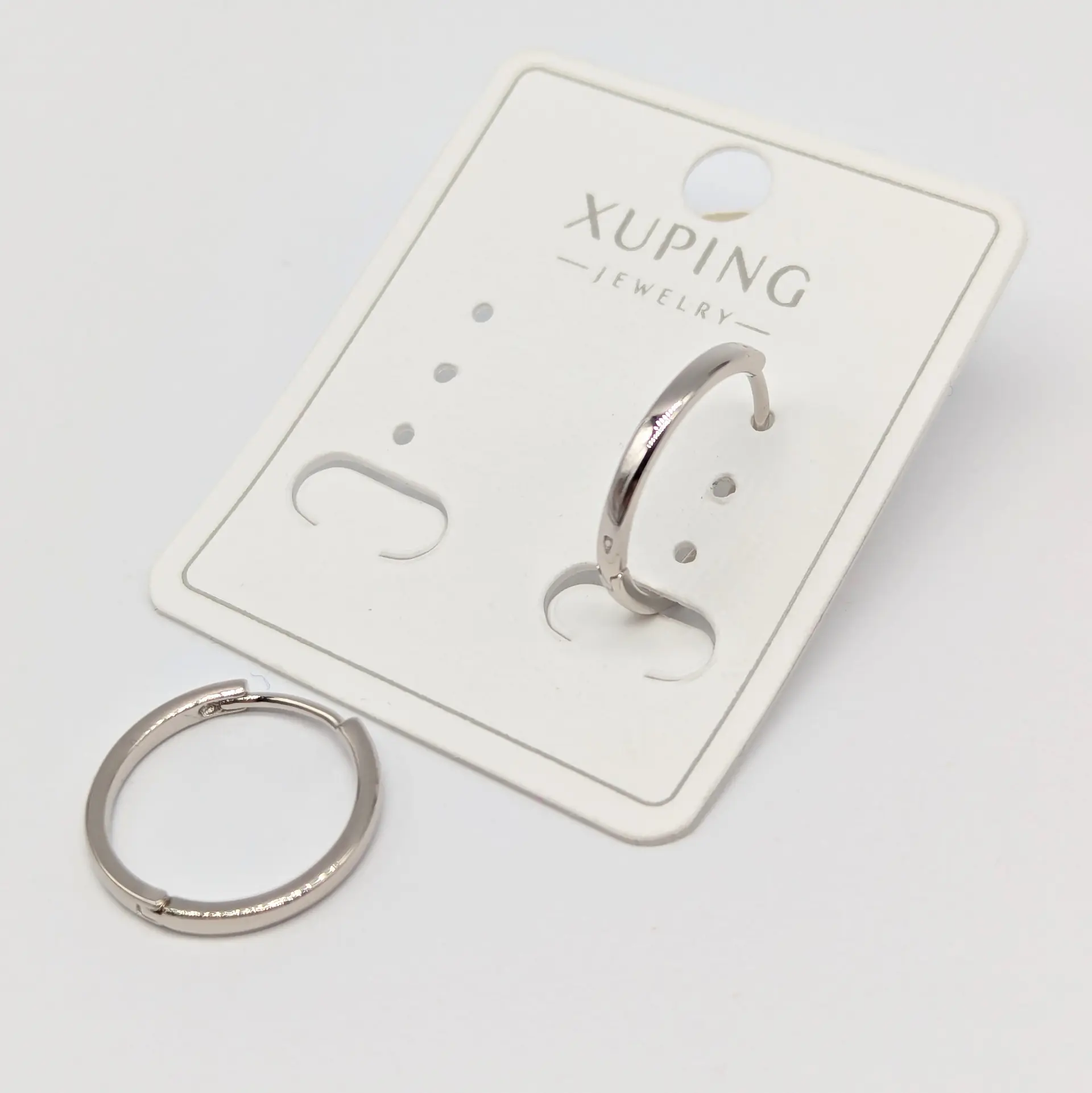 Сережки Xuping срібні «Срібне Коло», діам. 1.7см