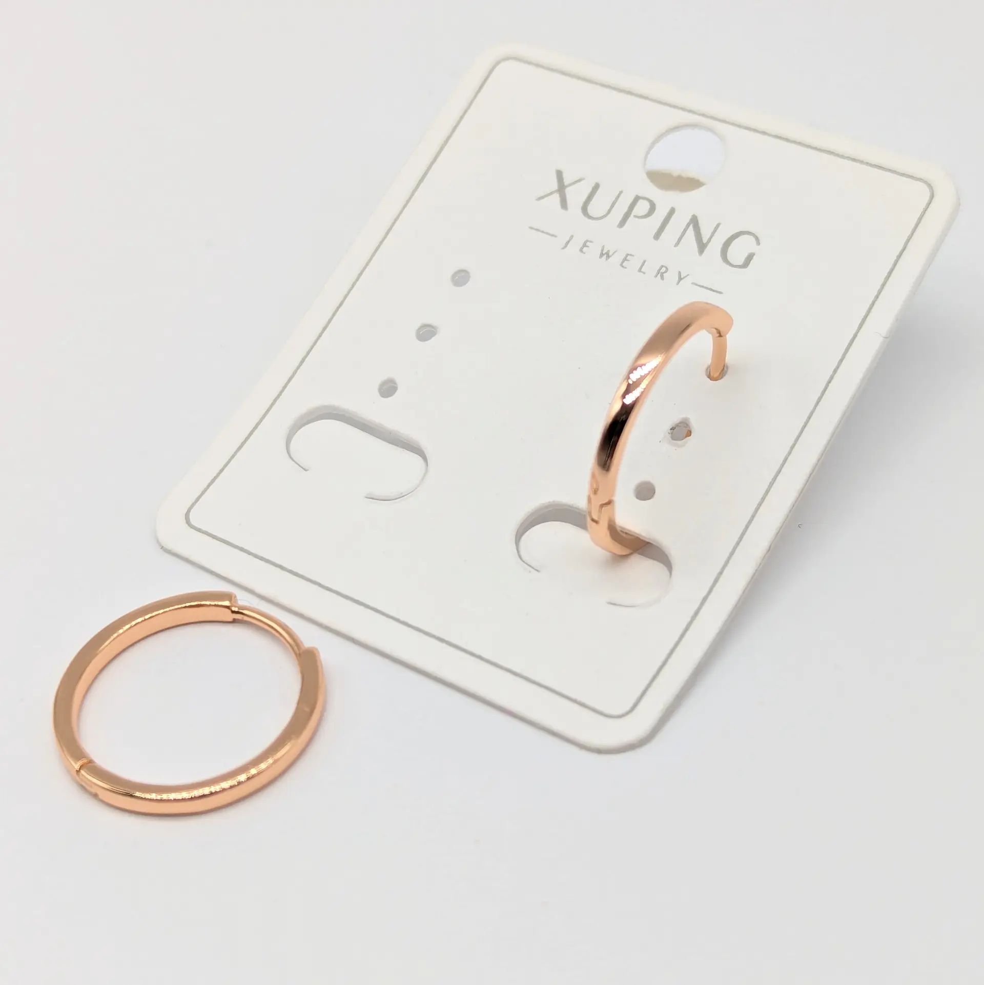 Сережки Xuping 18к «Рожеве Коло», діам. 1.7 см