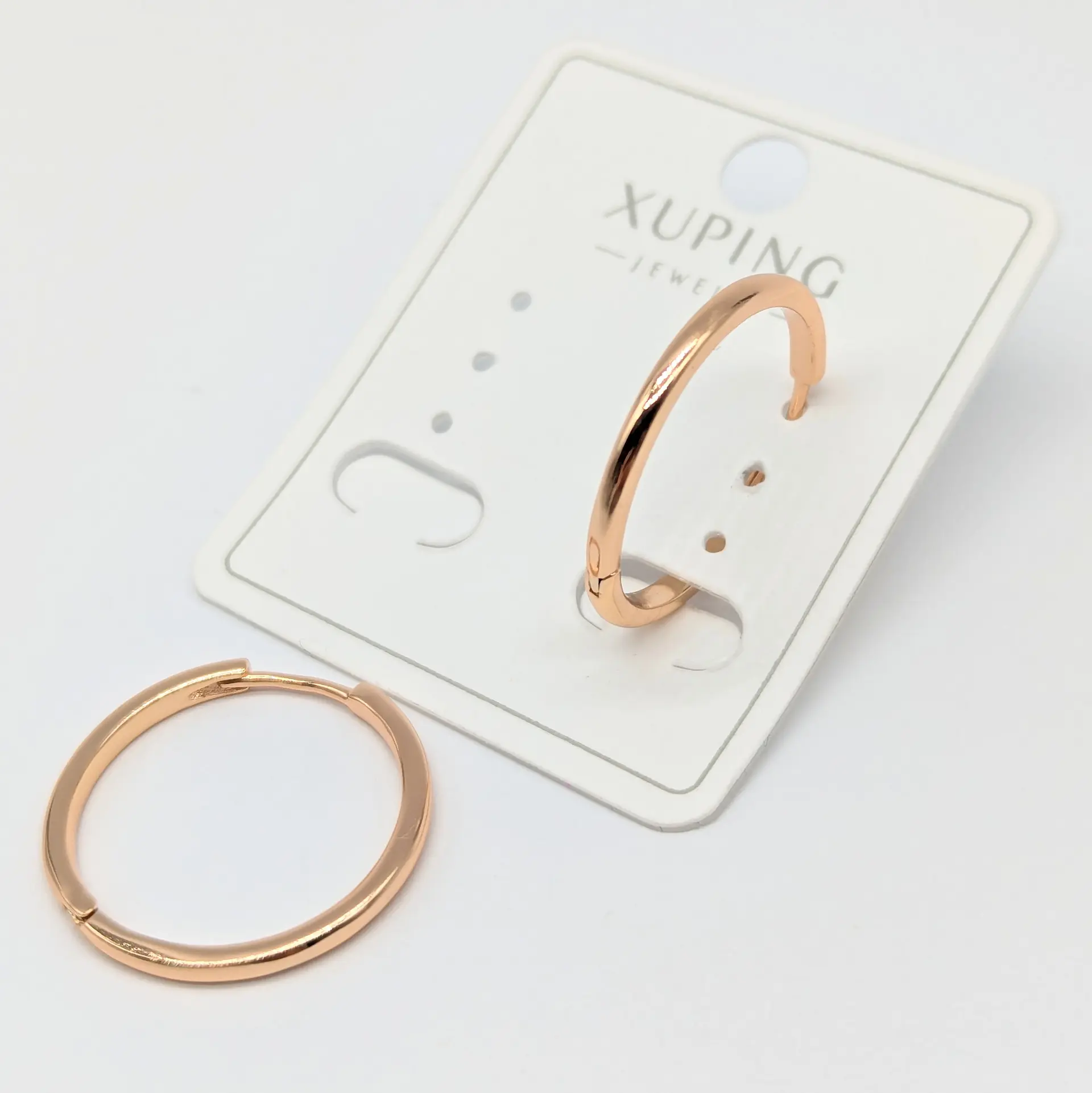 Сережки Xuping 18к «Тепле Коло», діам. 2.3 см