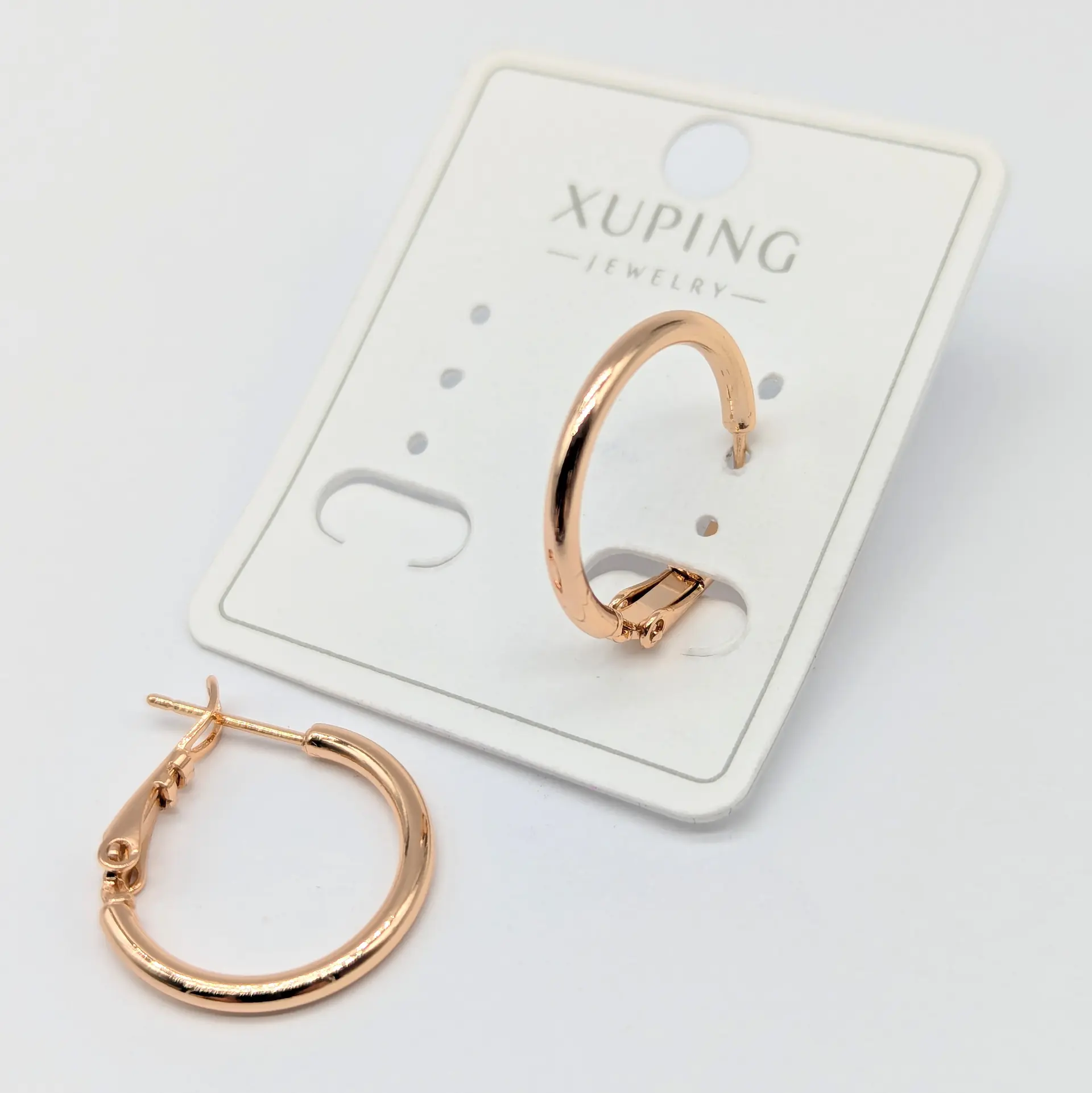 Сережки Xuping 18к «Теплий Блиск», діам. 2 см