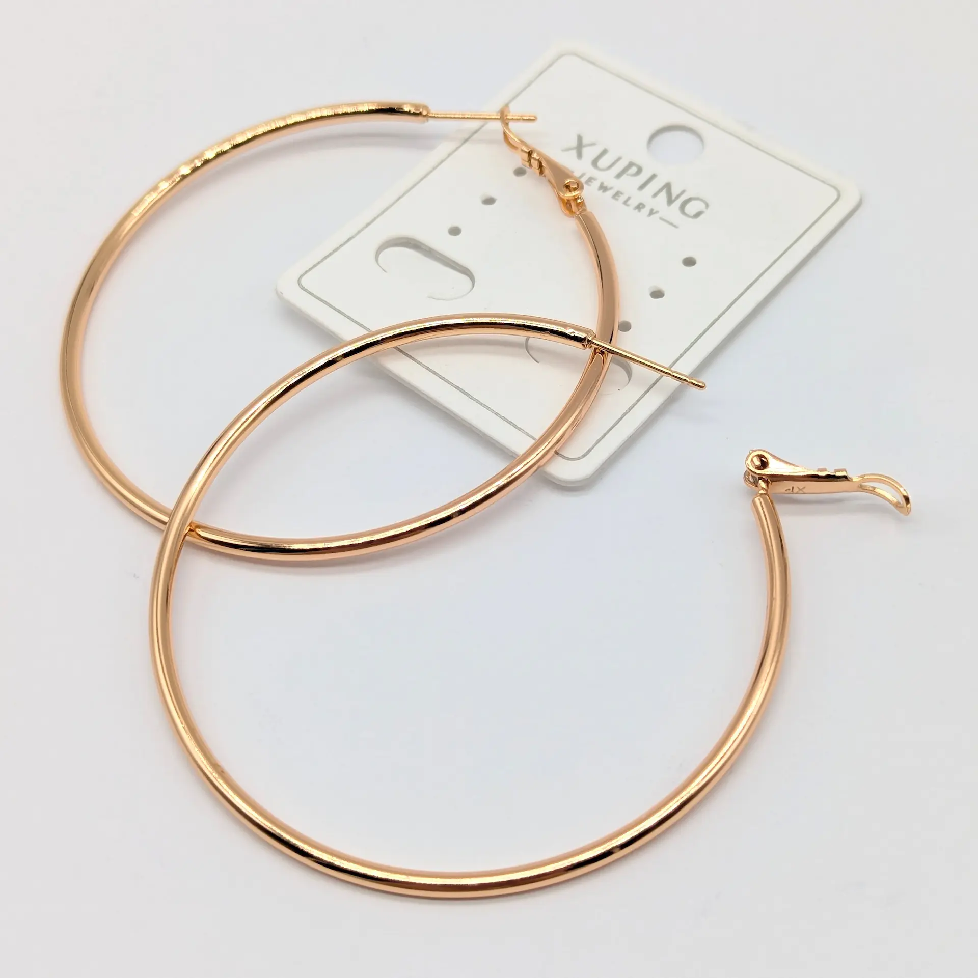 Сережки Xuping 18к «Золота Орбіта», діам. 8 см