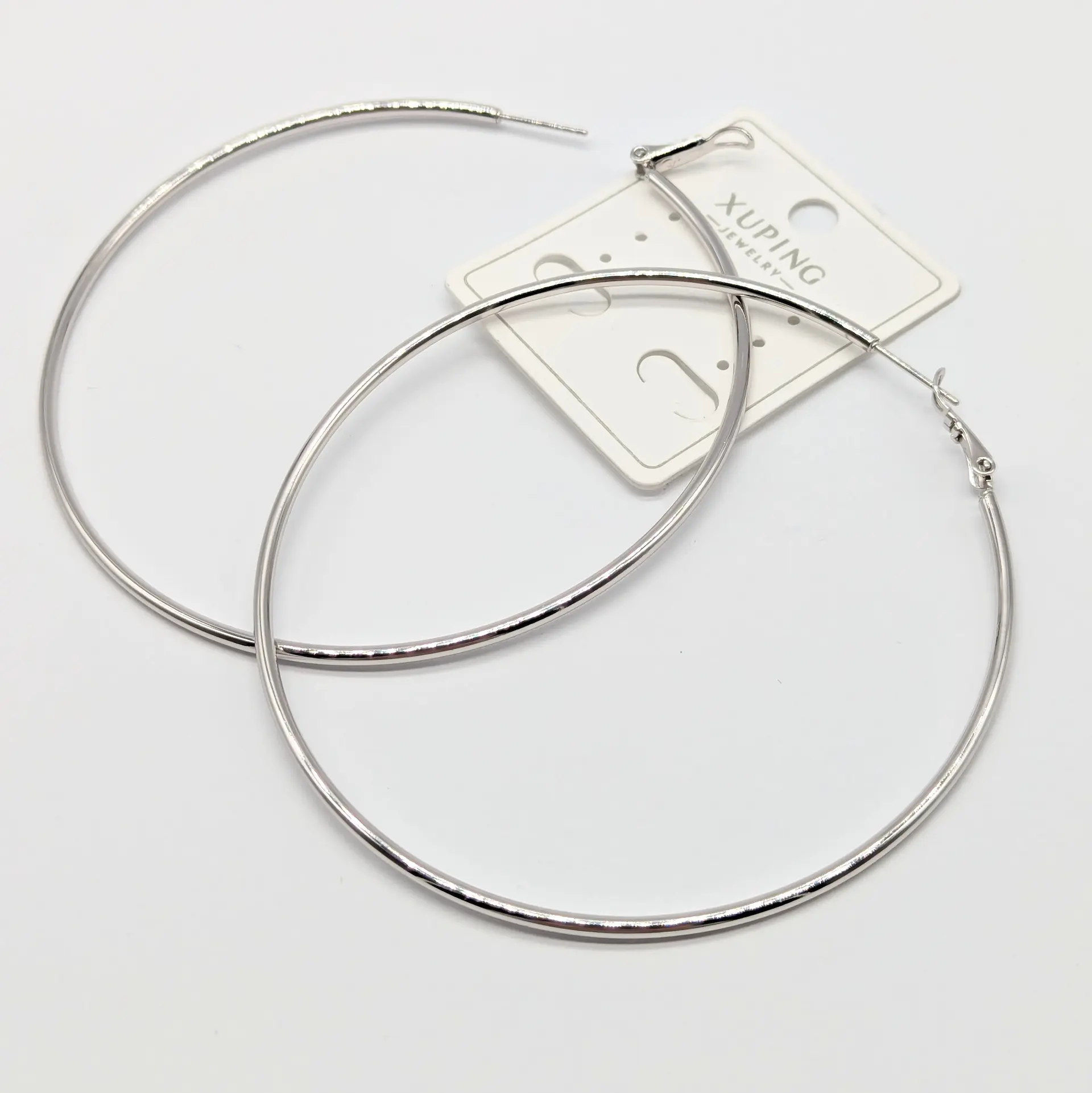 Сережки Xuping срібні «Срібна Орбіта», діам. 8 см