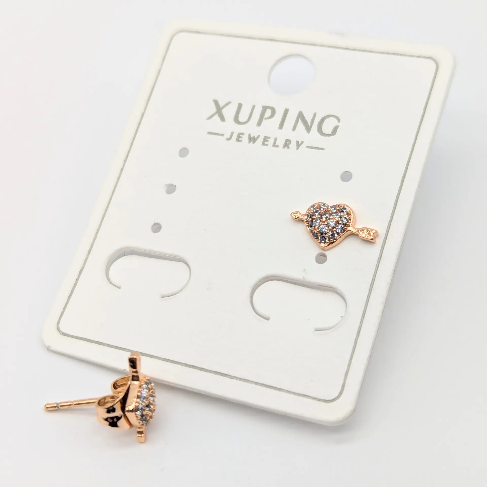 Сережки Xuping 18к «Іскра Кохання», 0.3*0.6 см