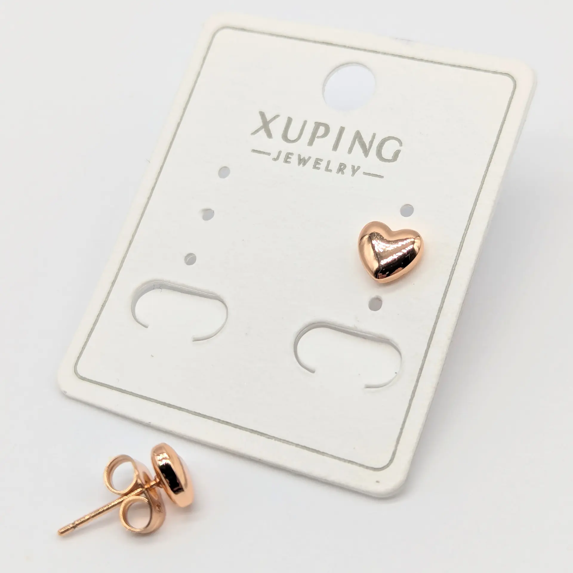 Сережки Xuping 18к «Маленьке Золоте Серце», 0.6*0.6 см