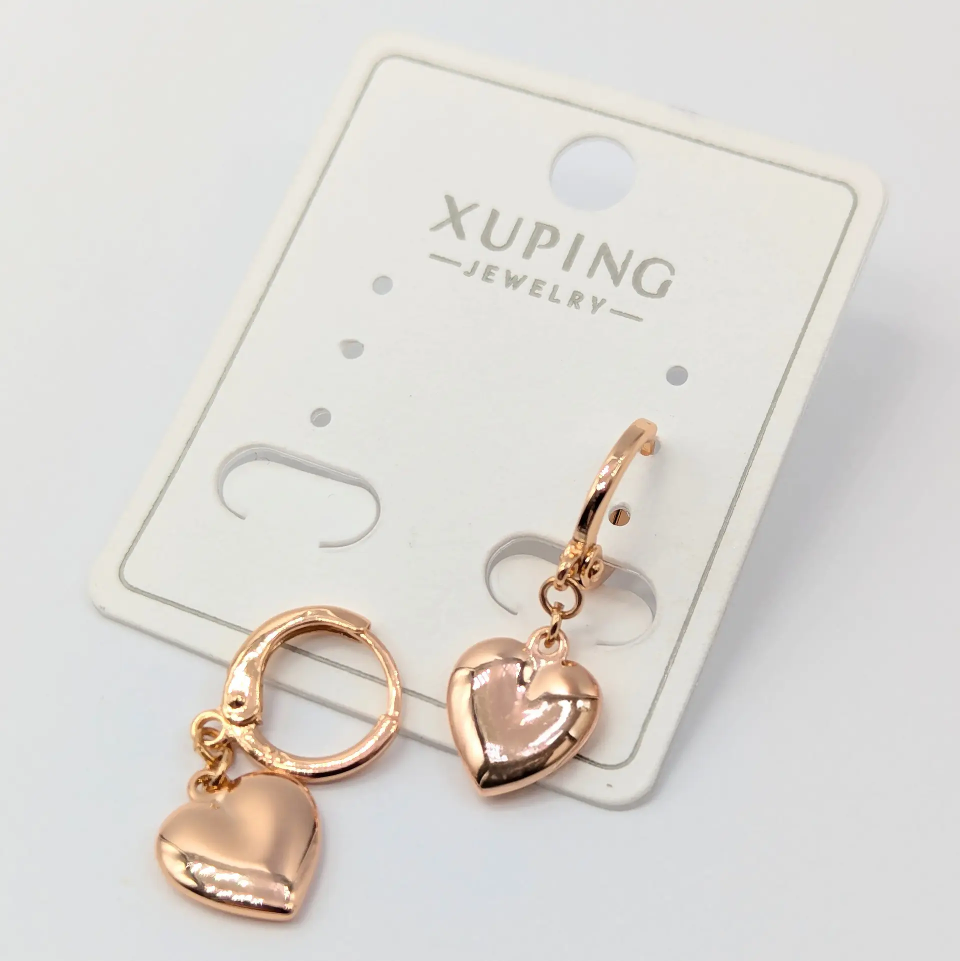 Сережки Xuping 18к «Пульс Кохання», 1*2.6 см