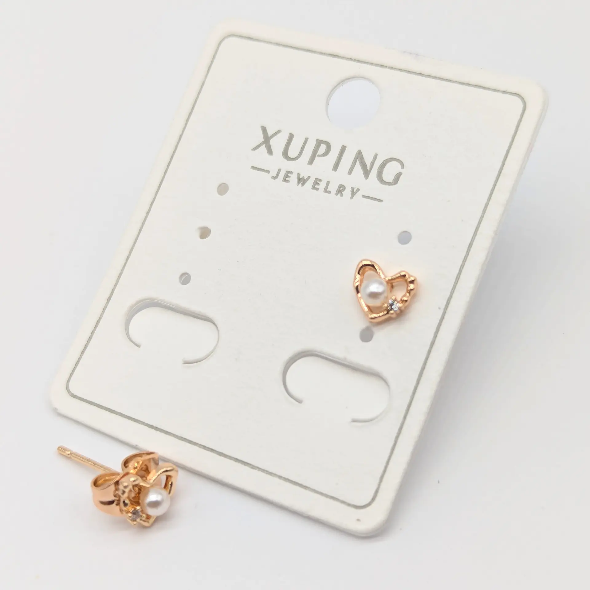 Сережки Xuping 18к «Перлинне Зізнання», 0.6*0.5 см
