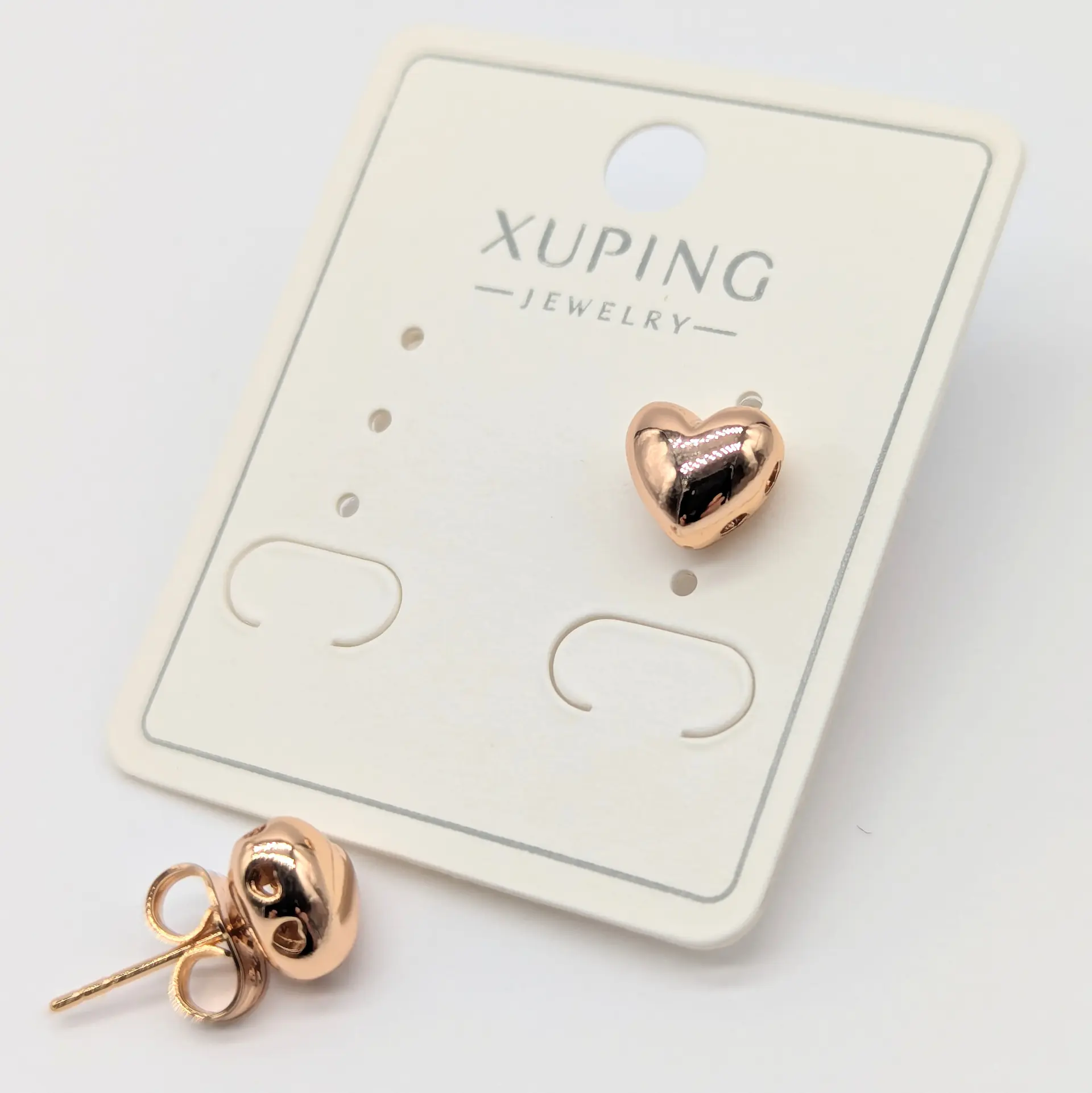 Сережки Xuping 18к «Золоте Серце», 0.8*0.8 см