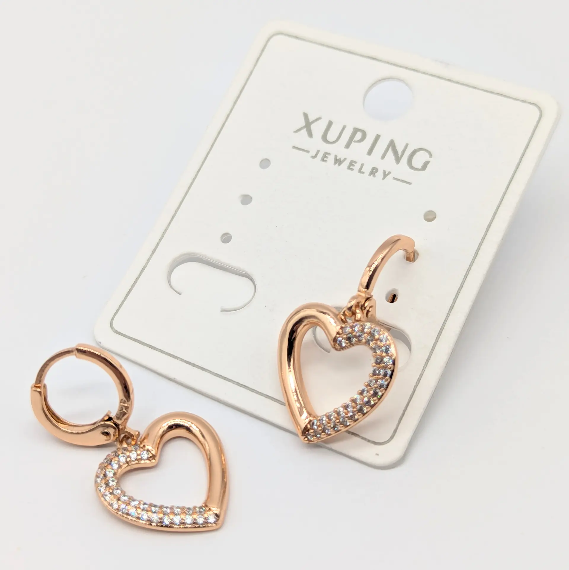 Сережки Xuping 18к «Сяюче Визнання», 1.4*2.5 см