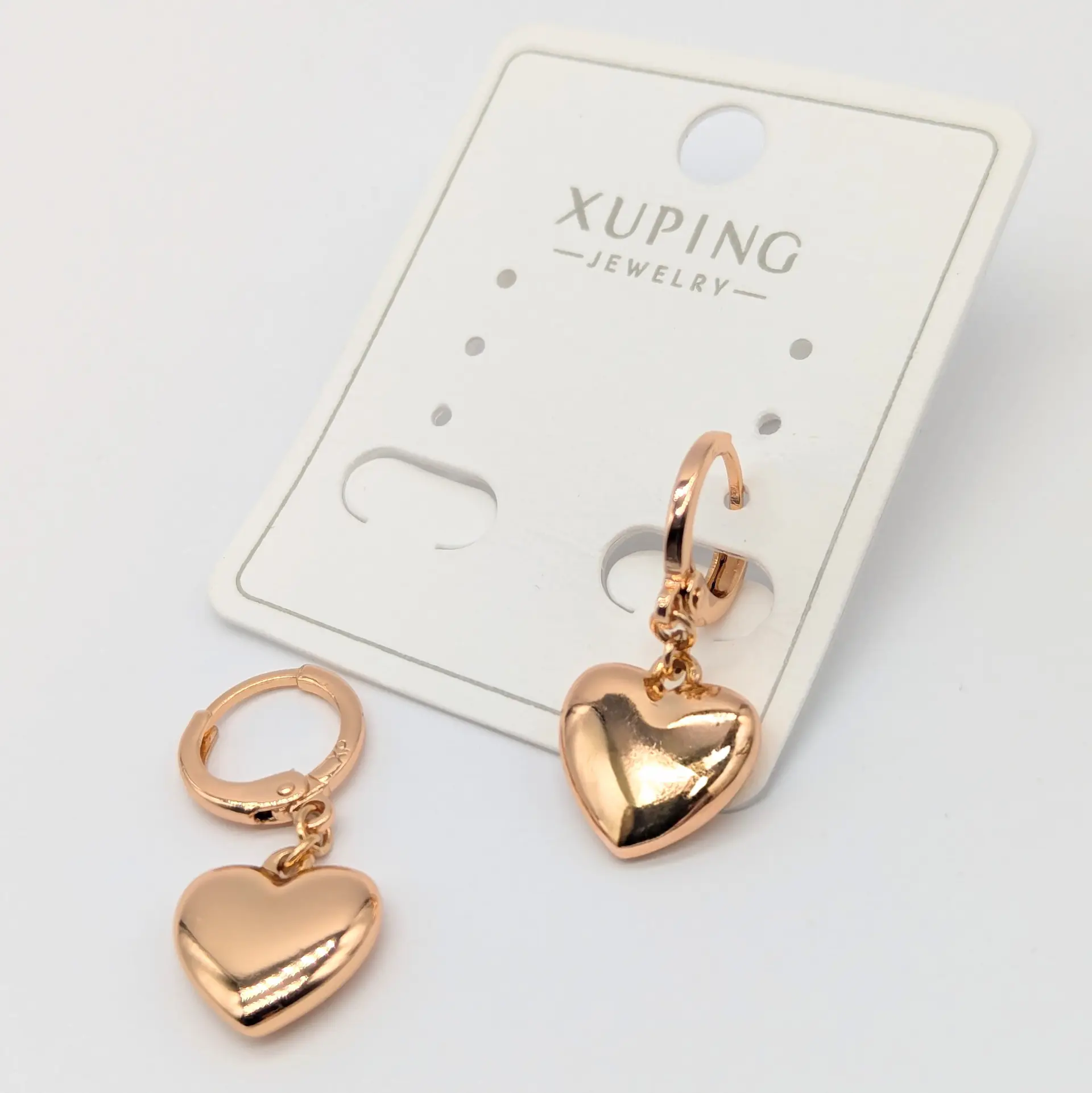 Сережки Xuping 18к «Тепло Почуттів», 1.2*2.7 см