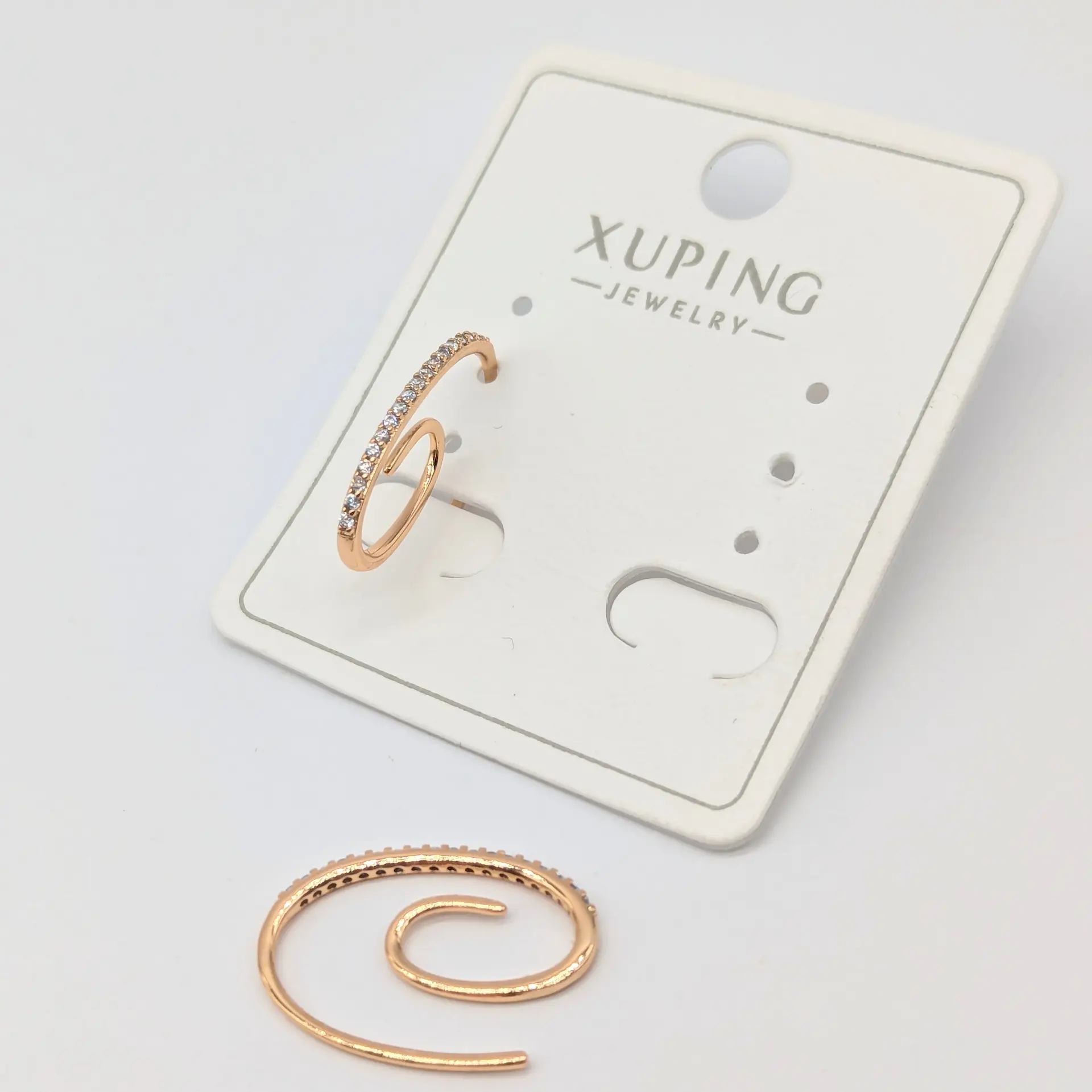Сережки Xuping 18к «Золота Лінія», 0.1*2 см