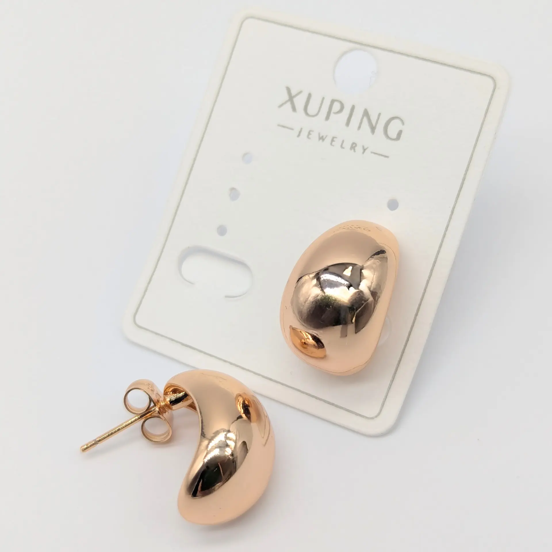 Сережки Xuping 18к «Золотий Півмісяць», 1.2*1.8 см