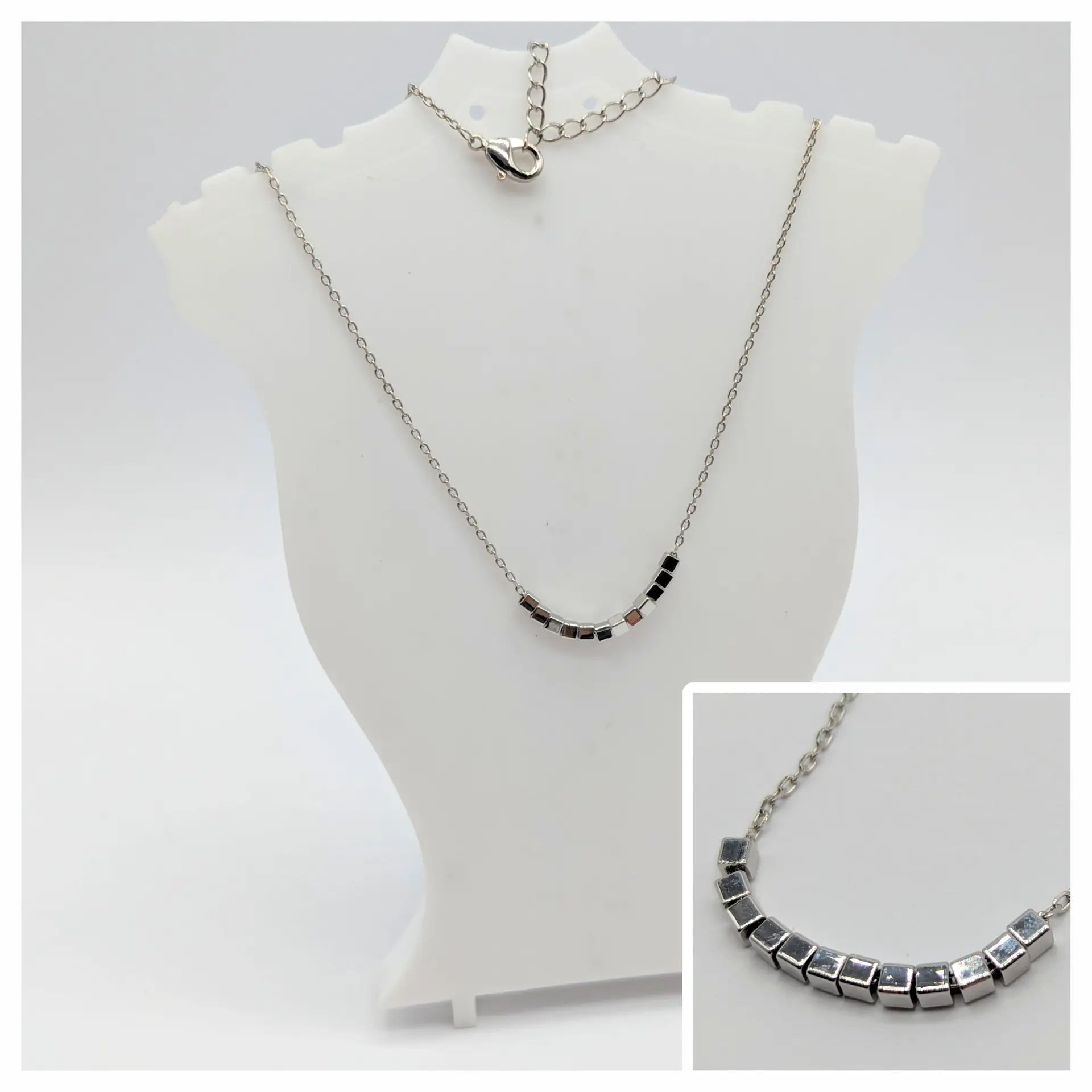 Ланцюжок срібло «Графітова Лінія», 40+6 см