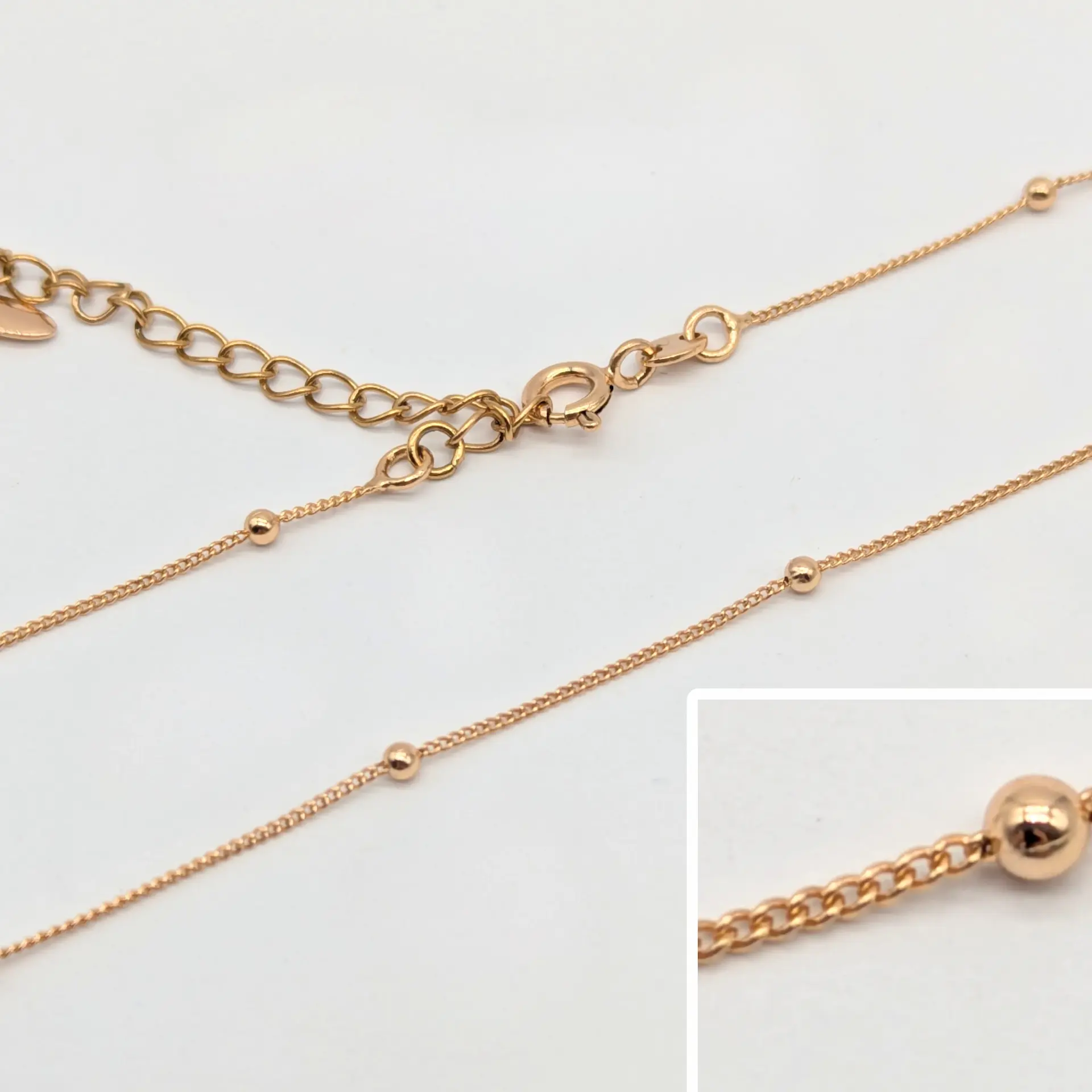 Ланцюжок Xuping 18к «Голден Бідс Делайт» з декоративними кульками, 45+5см