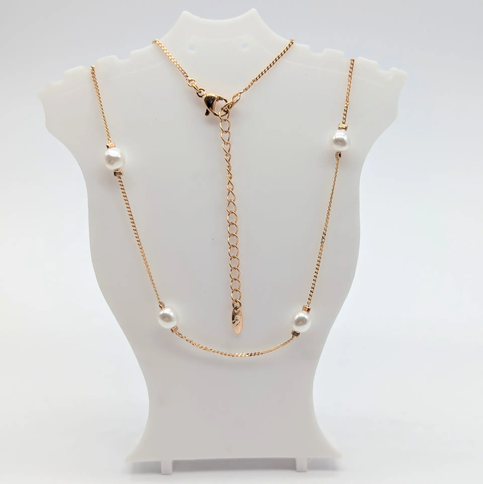 Ланцюжок Xuping 18к «Золота Перлинна Лінія», 45 см