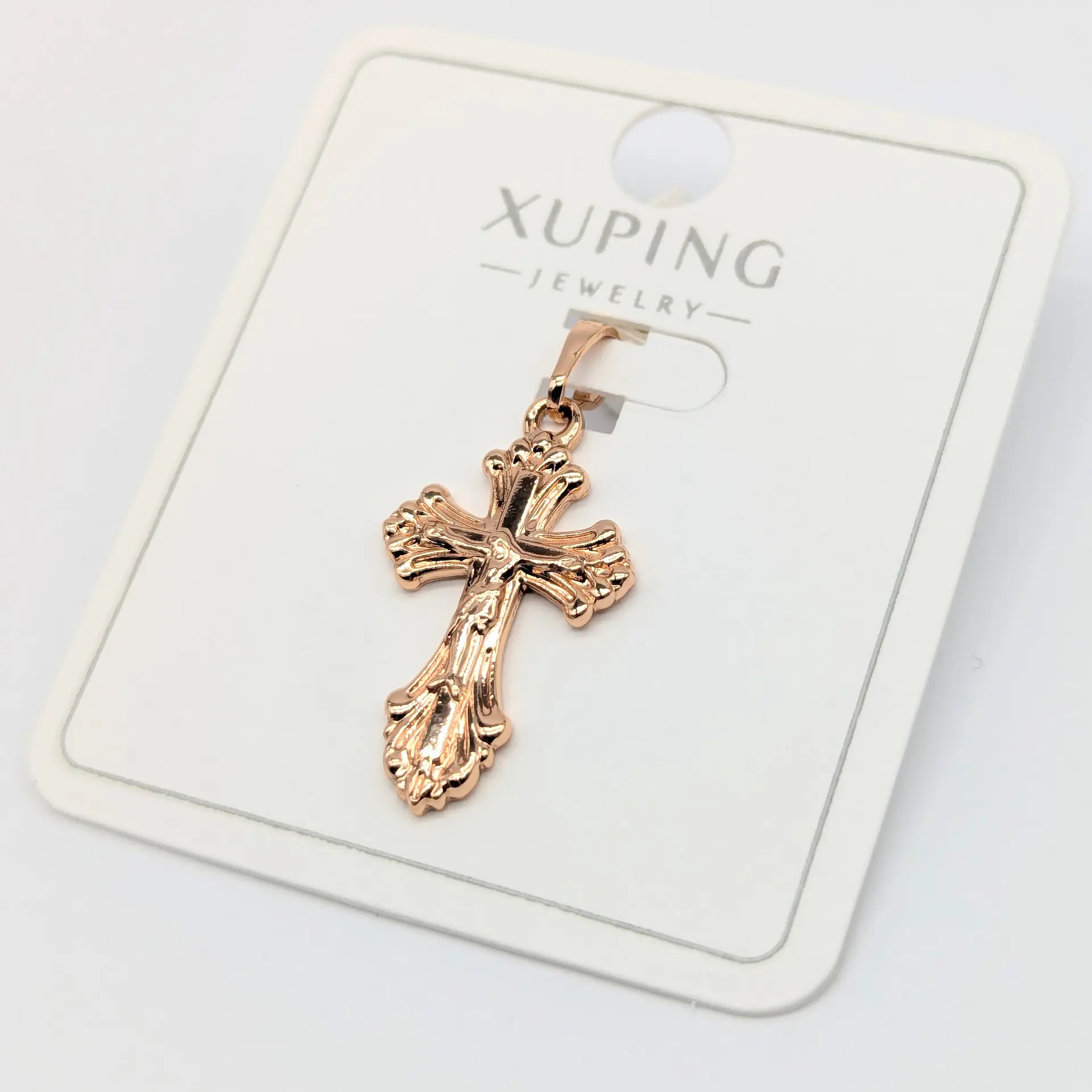 Кулон Xuping 18к «Золотий Хрест Благодаті», 1.4*2.4 см
