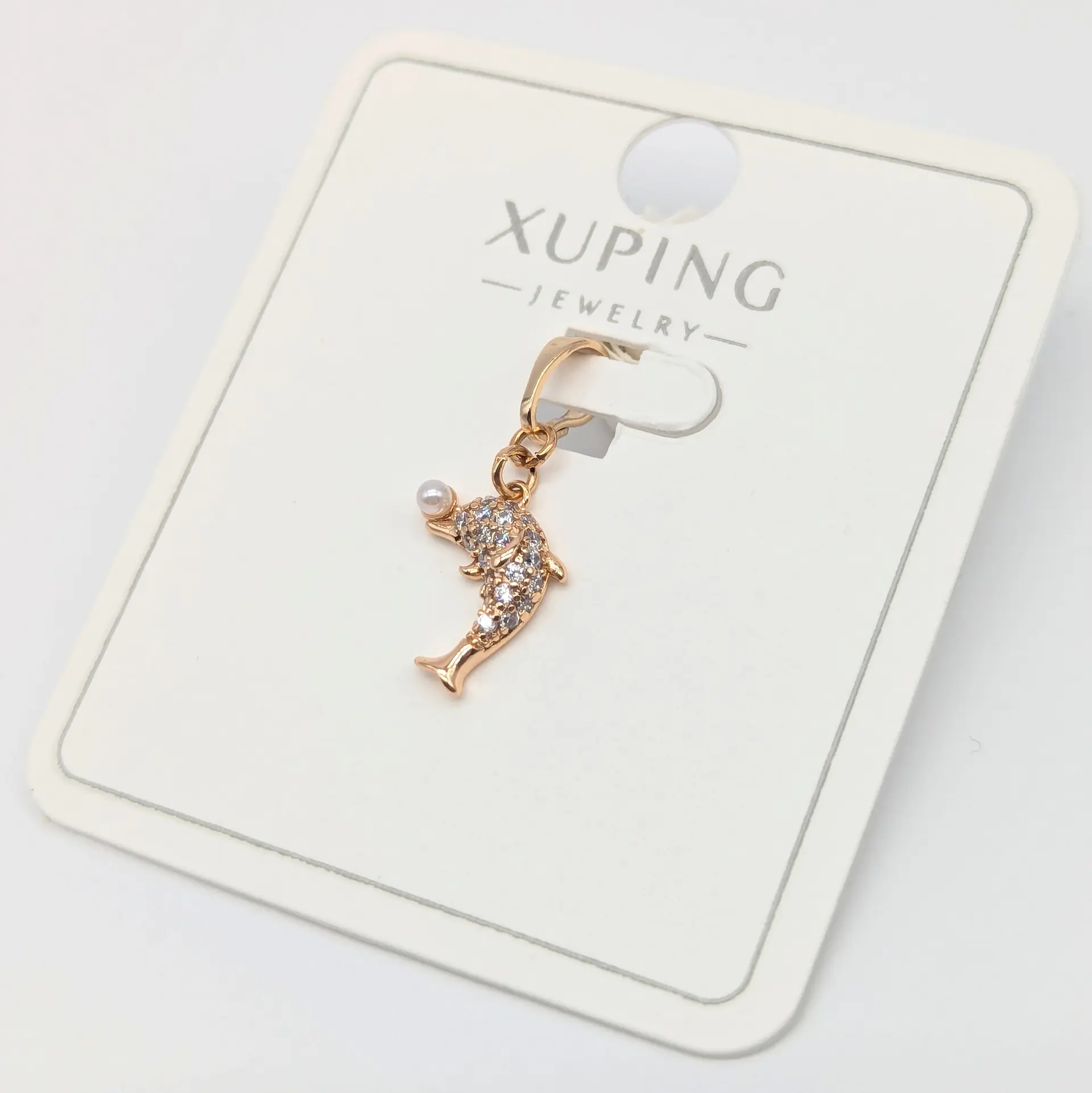 Кулон Xuping 18к «Морська Перлина Дельфіна», 0.9*1.2 см