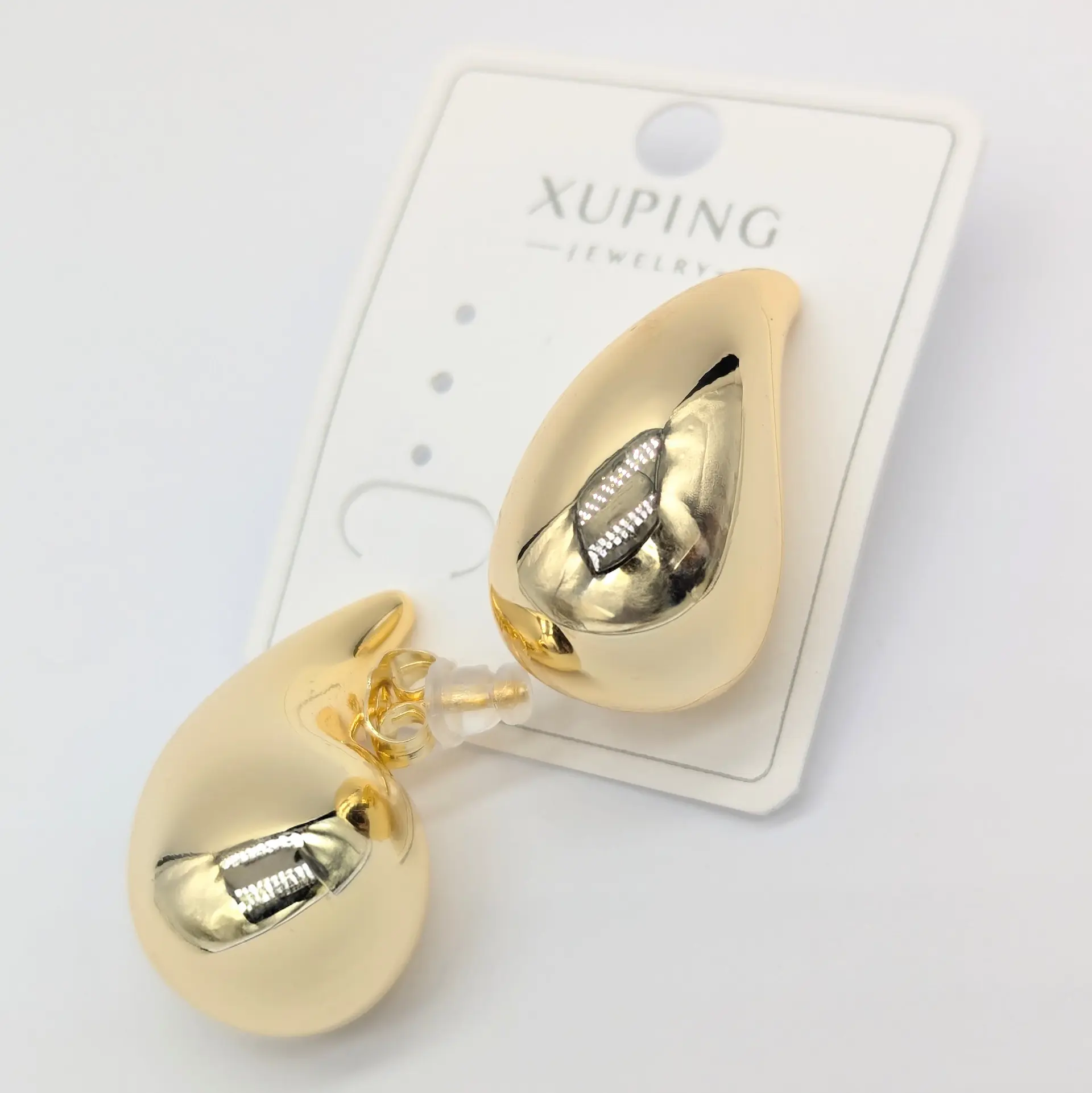 Сережки Xuping 14к «Світла Краплина», 1.6*3 см