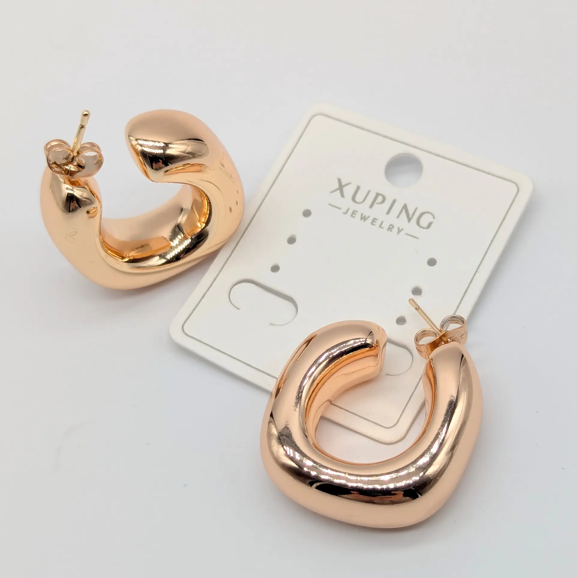 Сережки Xuping 18к «Сонячна Дуга», 1.1*2.7 см