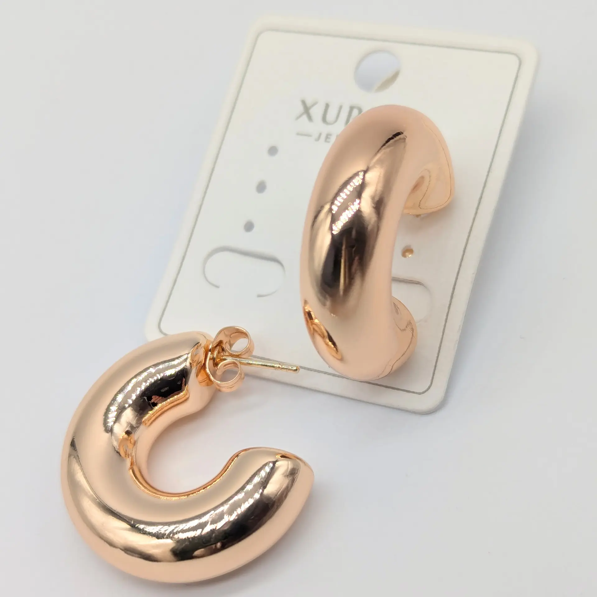 Сережки Xuping 18к «М’яке Золото», 0.9*2.9 см