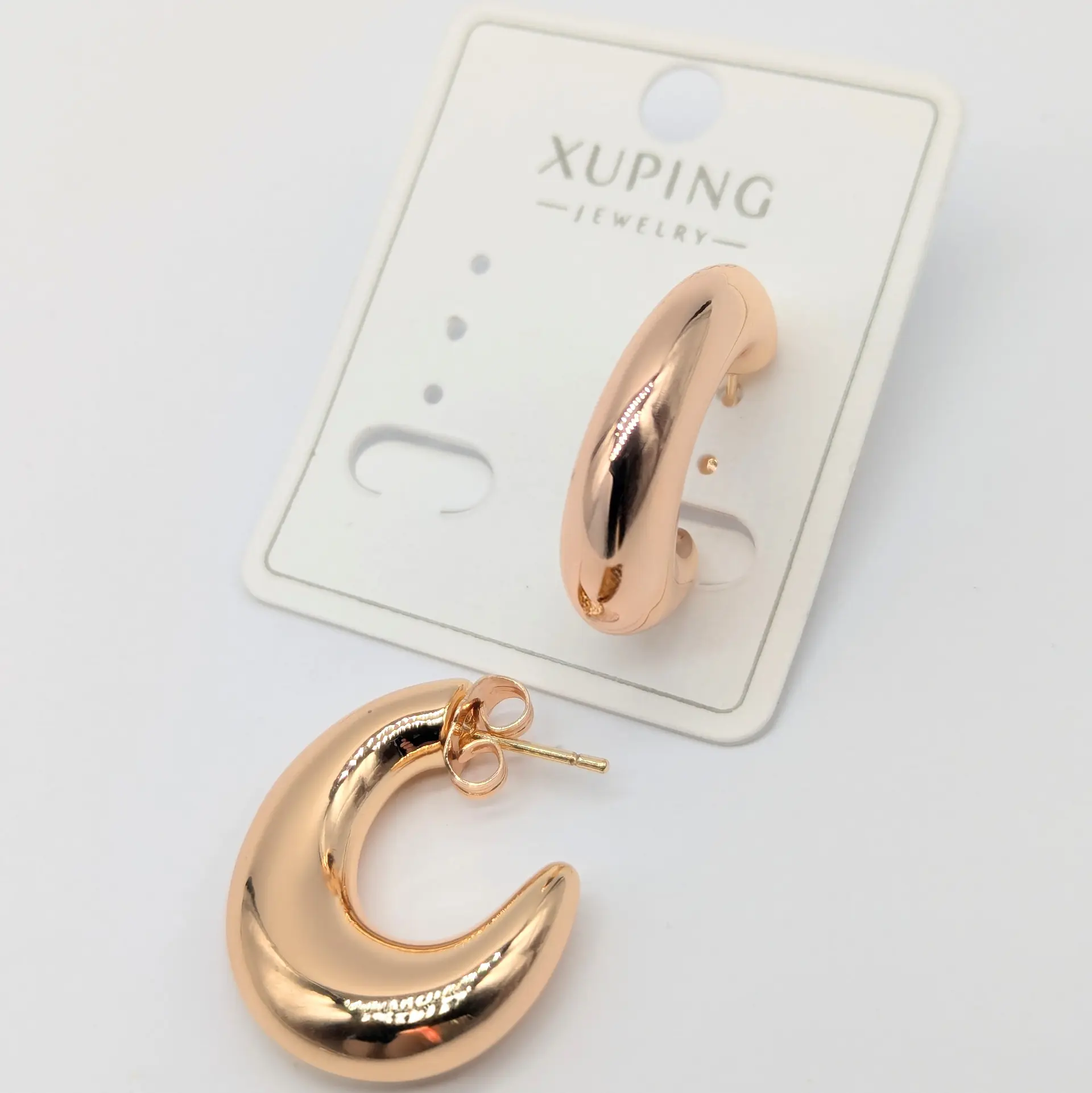 Сережки Xuping 18к «Золотий Півмісяць», 0.5*2.6 см