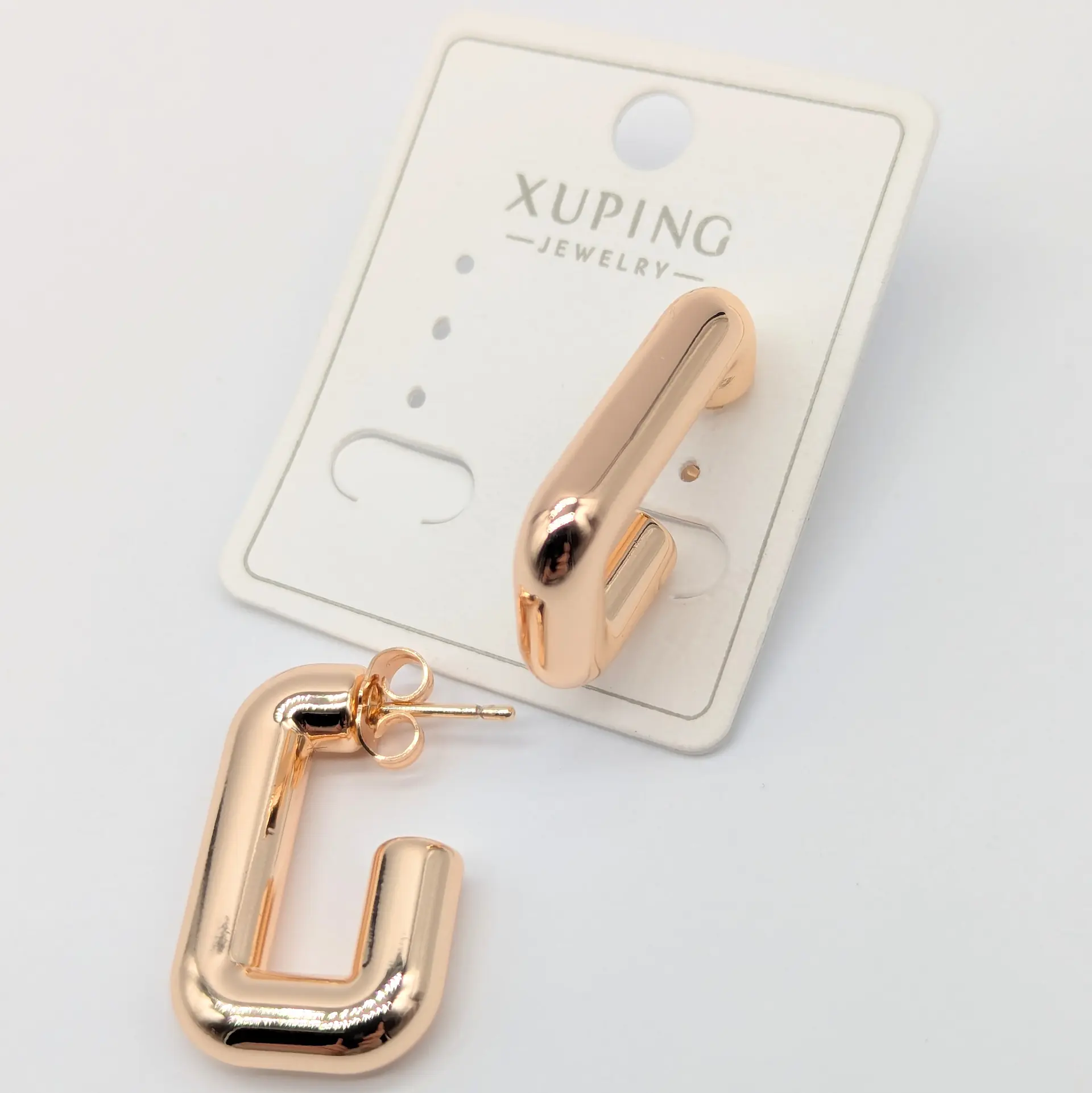 Сережки Xuping 18к «Золотий Контур», 0.5*2.7 см