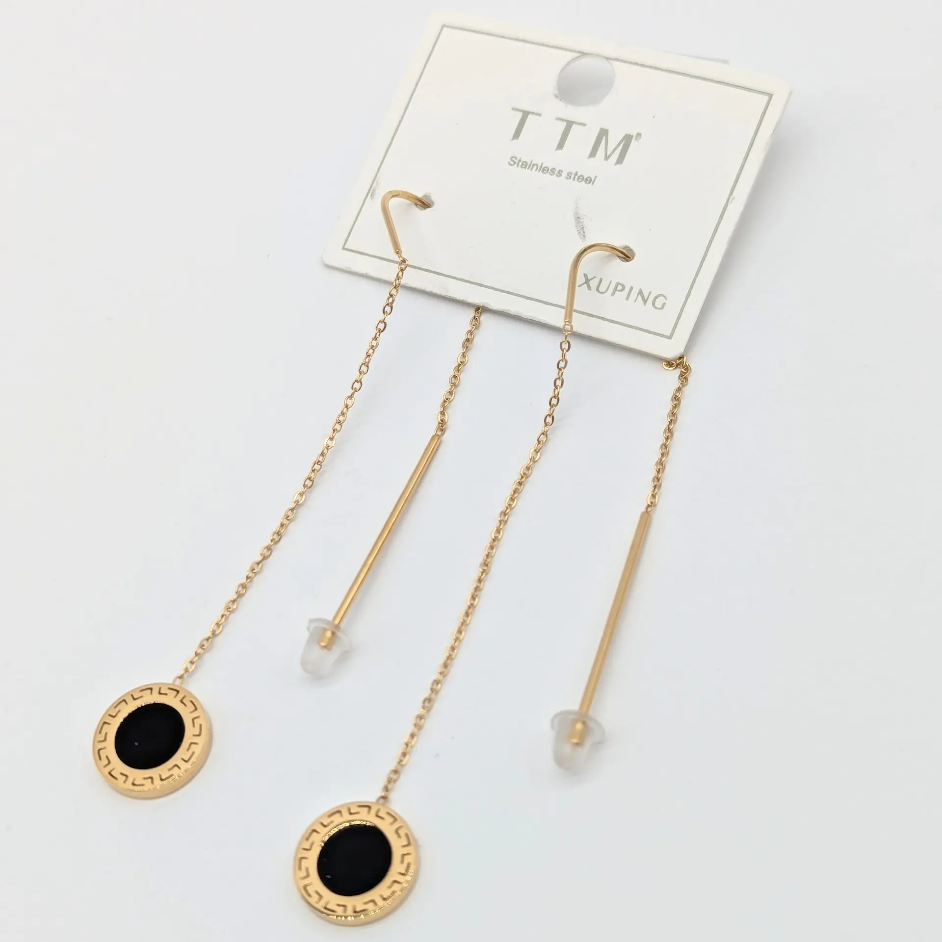 Сережки TTM ЛЗ «Чорний Акцент», 1*7.3 см