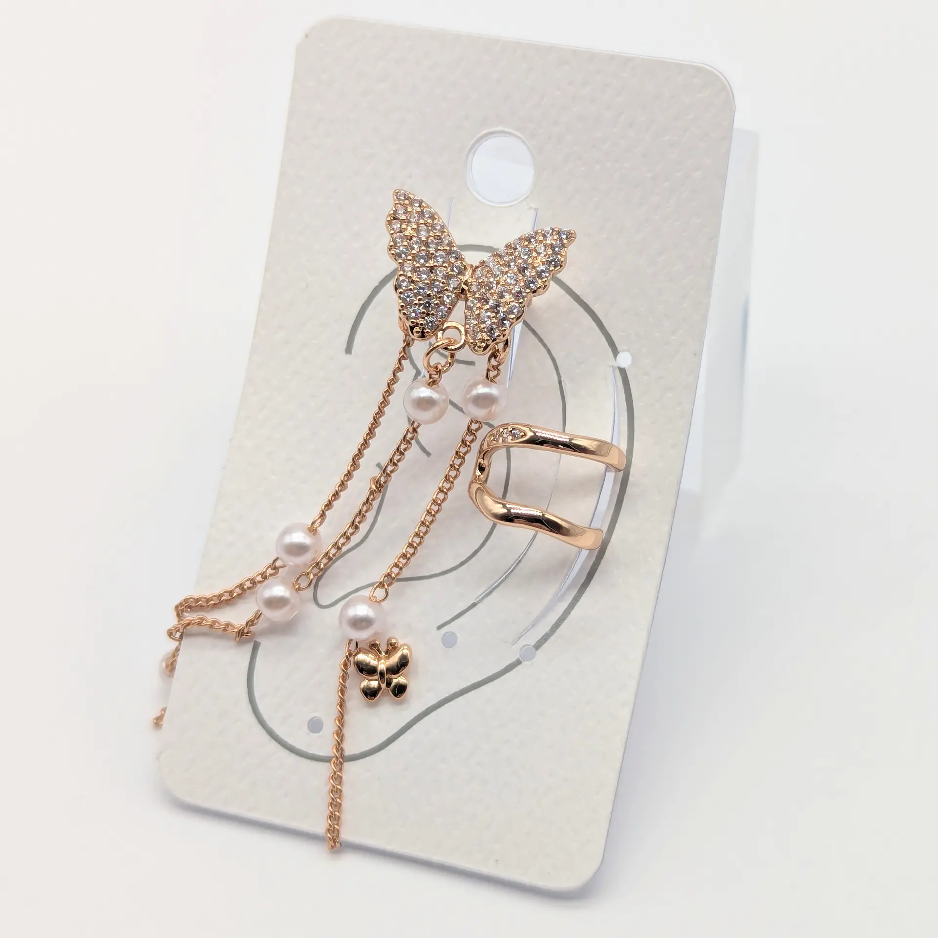 Сережки кафа  18к «Перлинний Метелик»