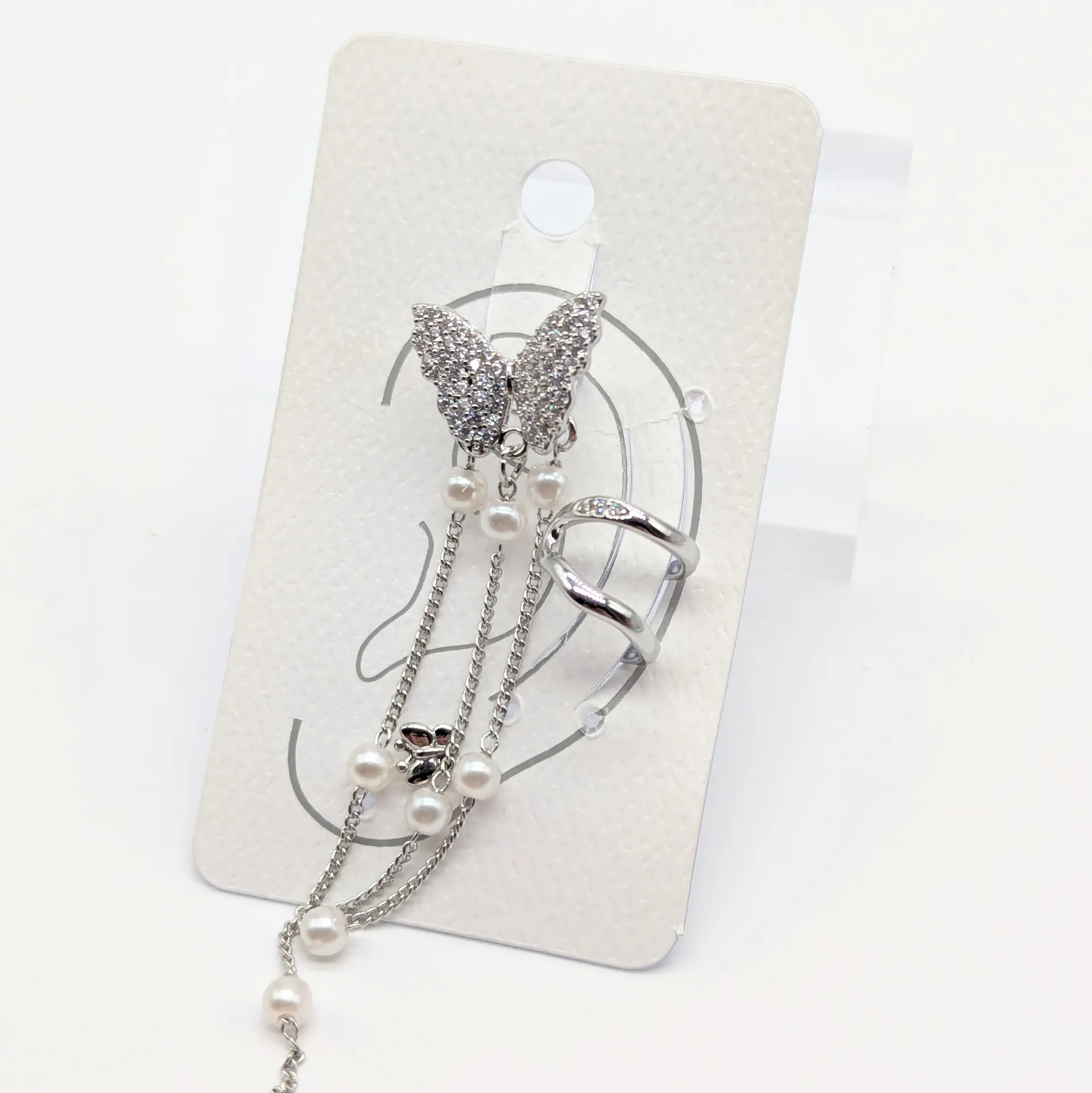 Сережки кафа «Срібний Метелик Перлин»