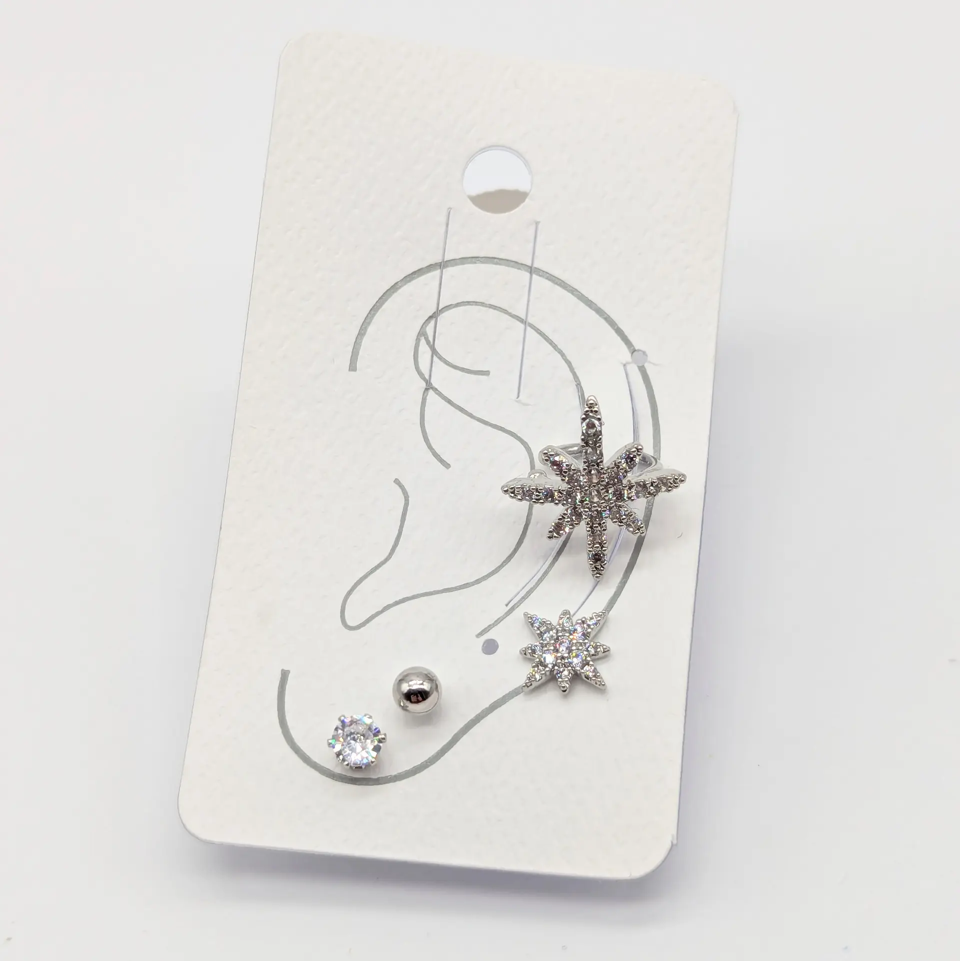 Сережки кафа срібні «Золота Зіркова Симфонія»