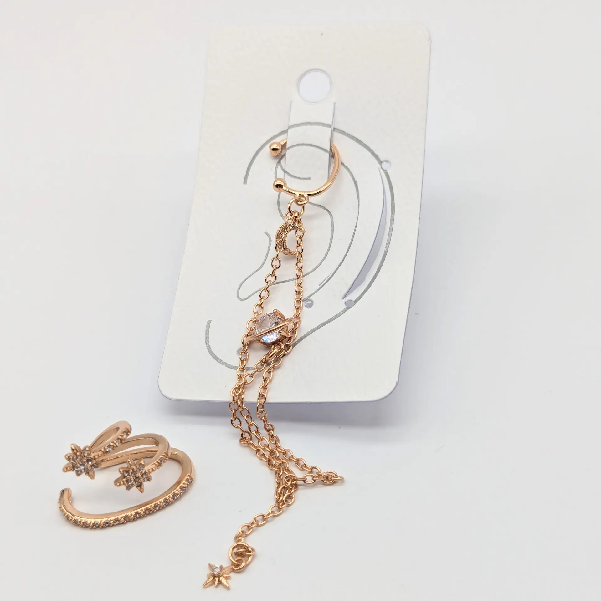 Сережки кафа 18к «Золотий Політ Комети»