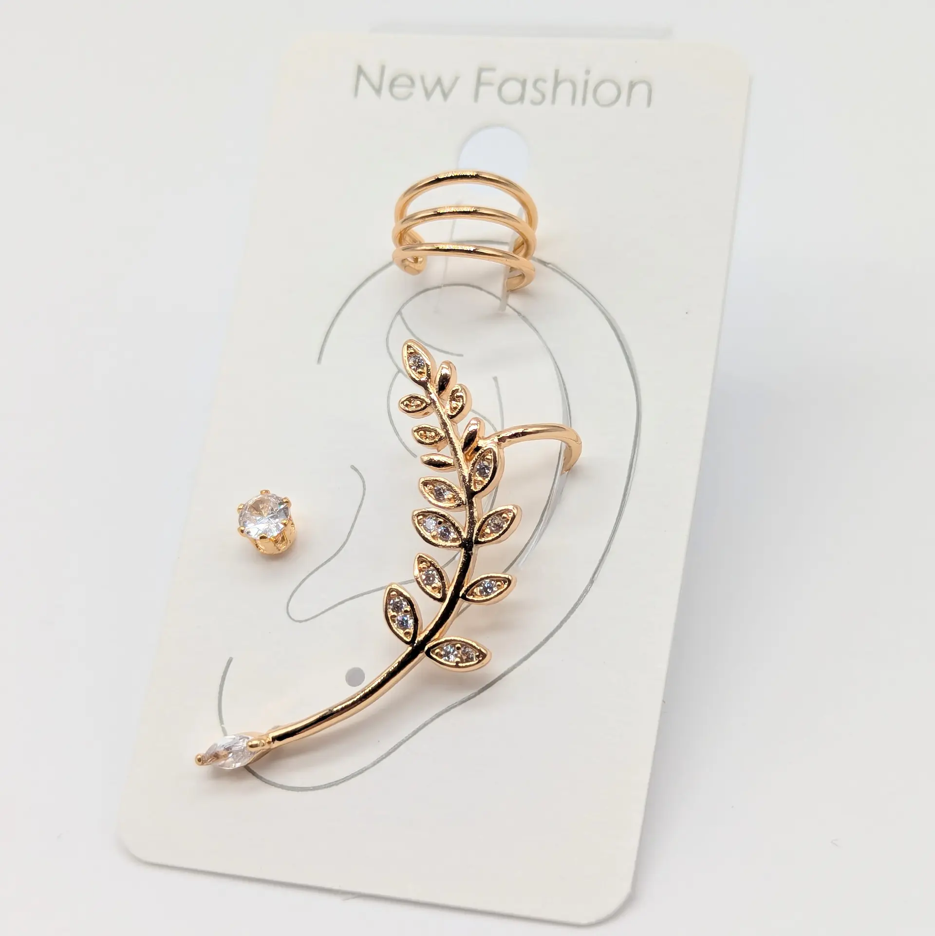 Сережки кафа 14к «Золота Гілка Натхнення»