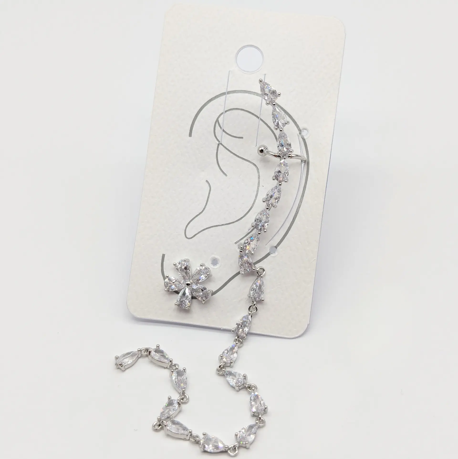Сережки кафа срібні «Кришталевий Каскад»
