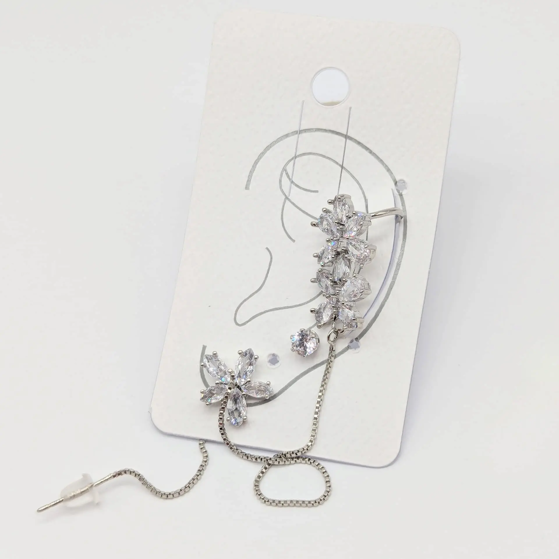 Сережки кафа срібні «Крижана Орхідея»