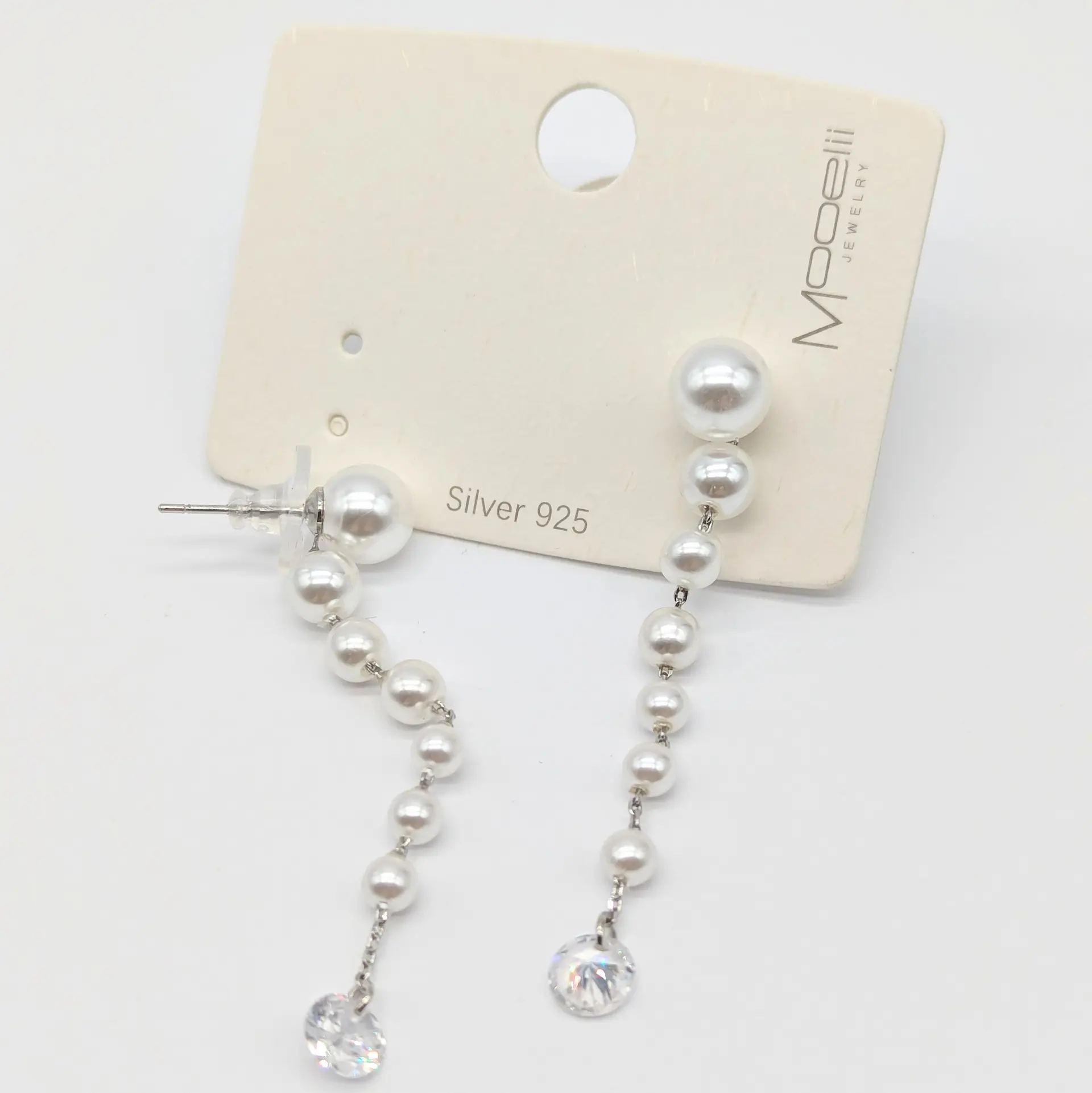 Сережки срібні «Перлинна Витонченість», 0.8*6 см