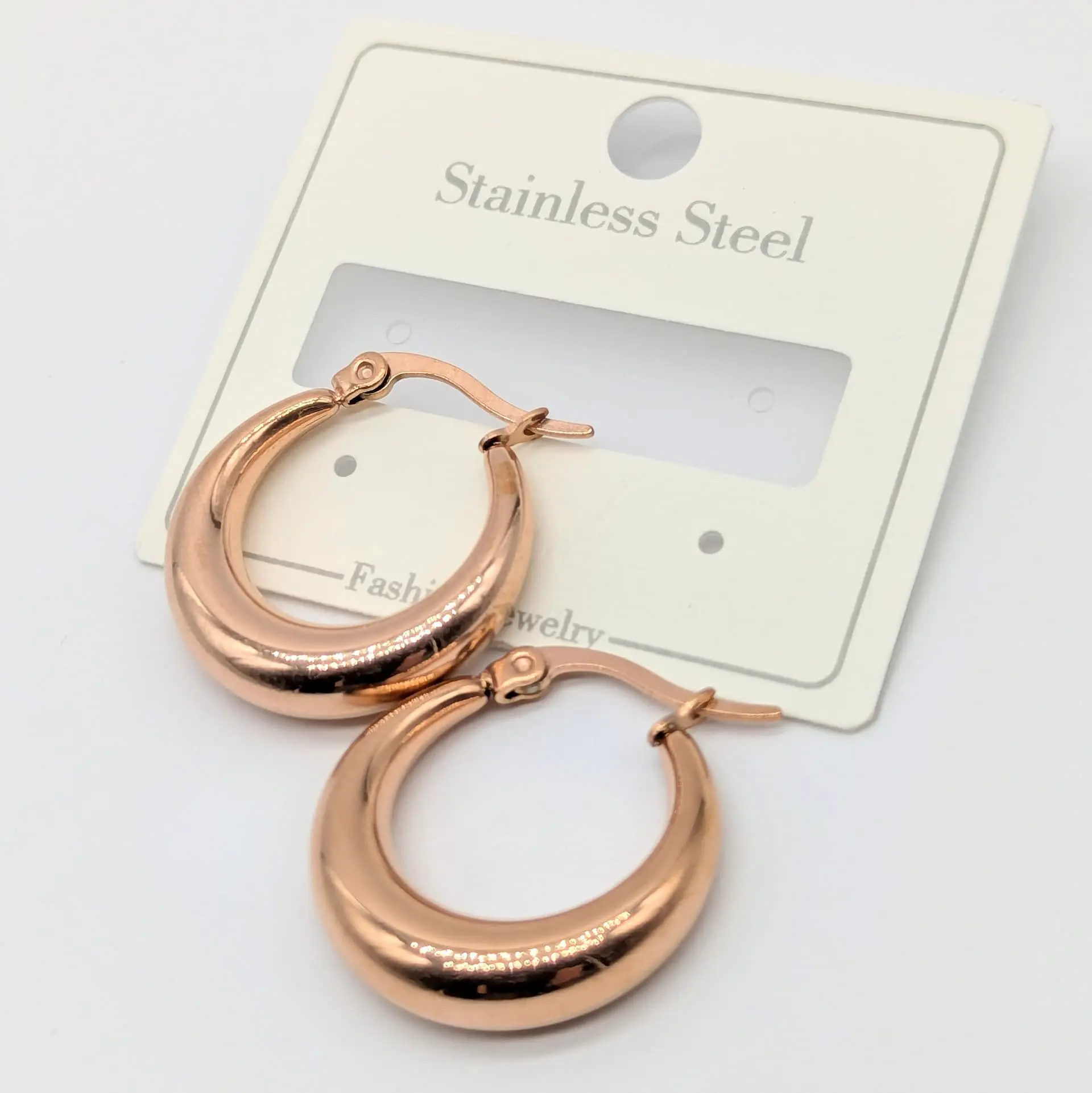 Серьги  Stainless steel 18к «Голд Минимал», 0.5*2.4 см